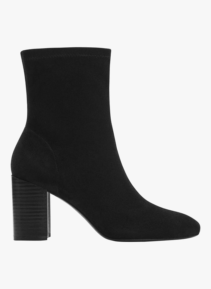 Bottines talons en velours Noir