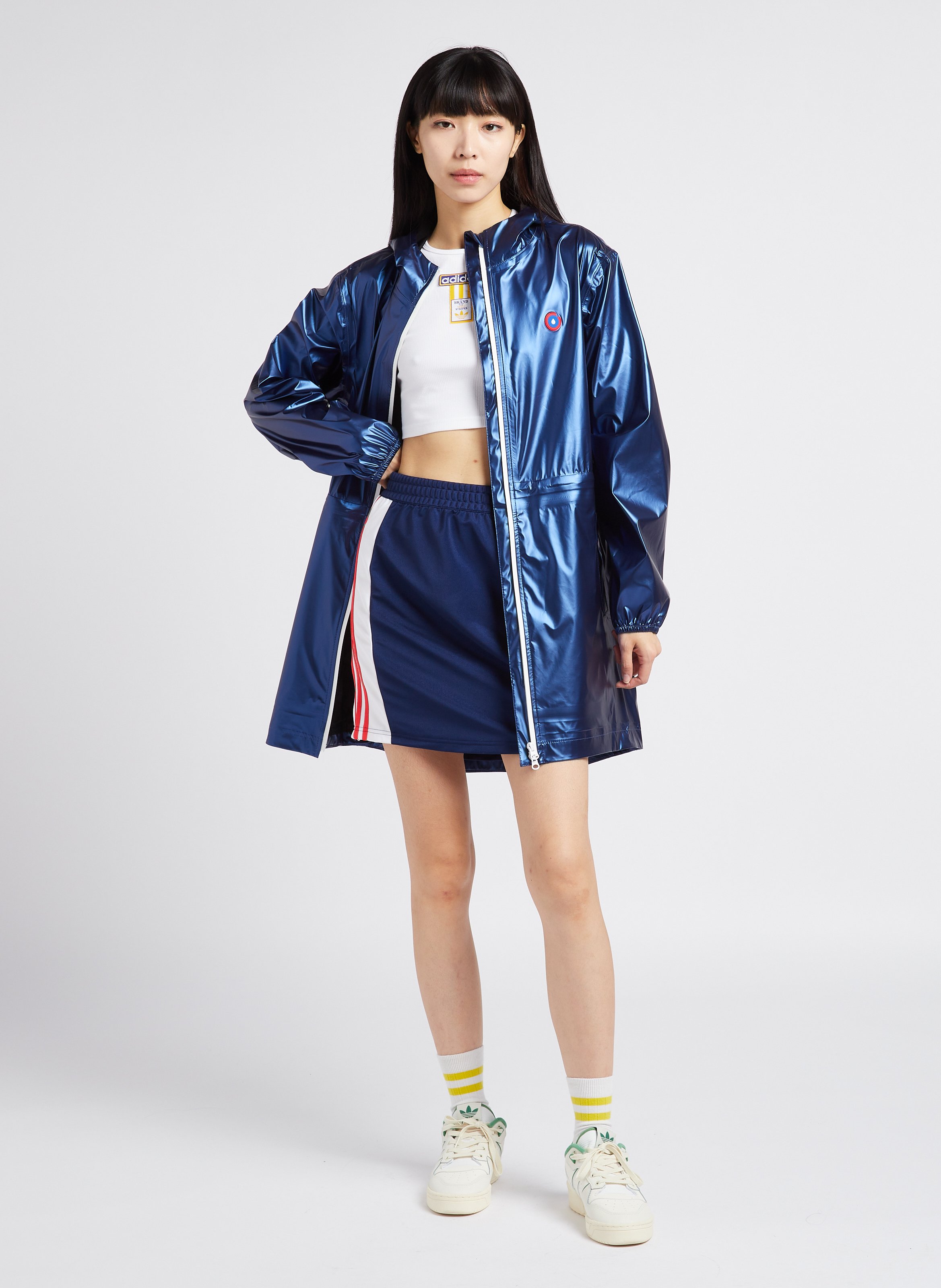 Débardeur court en coton ADIDAS Blanc