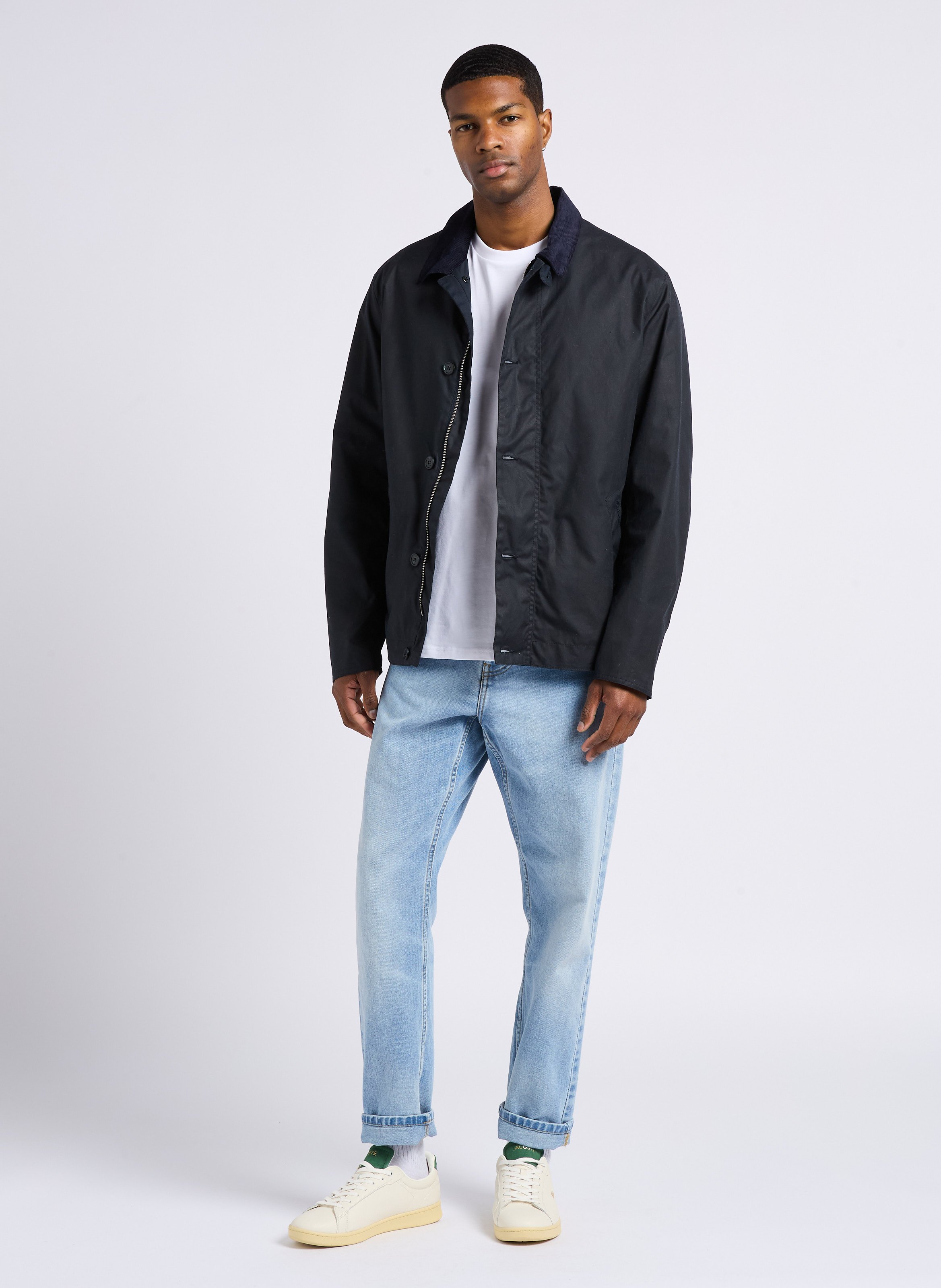 Staright embroidered round-neck cotton T-shirt CHEVIGNON White