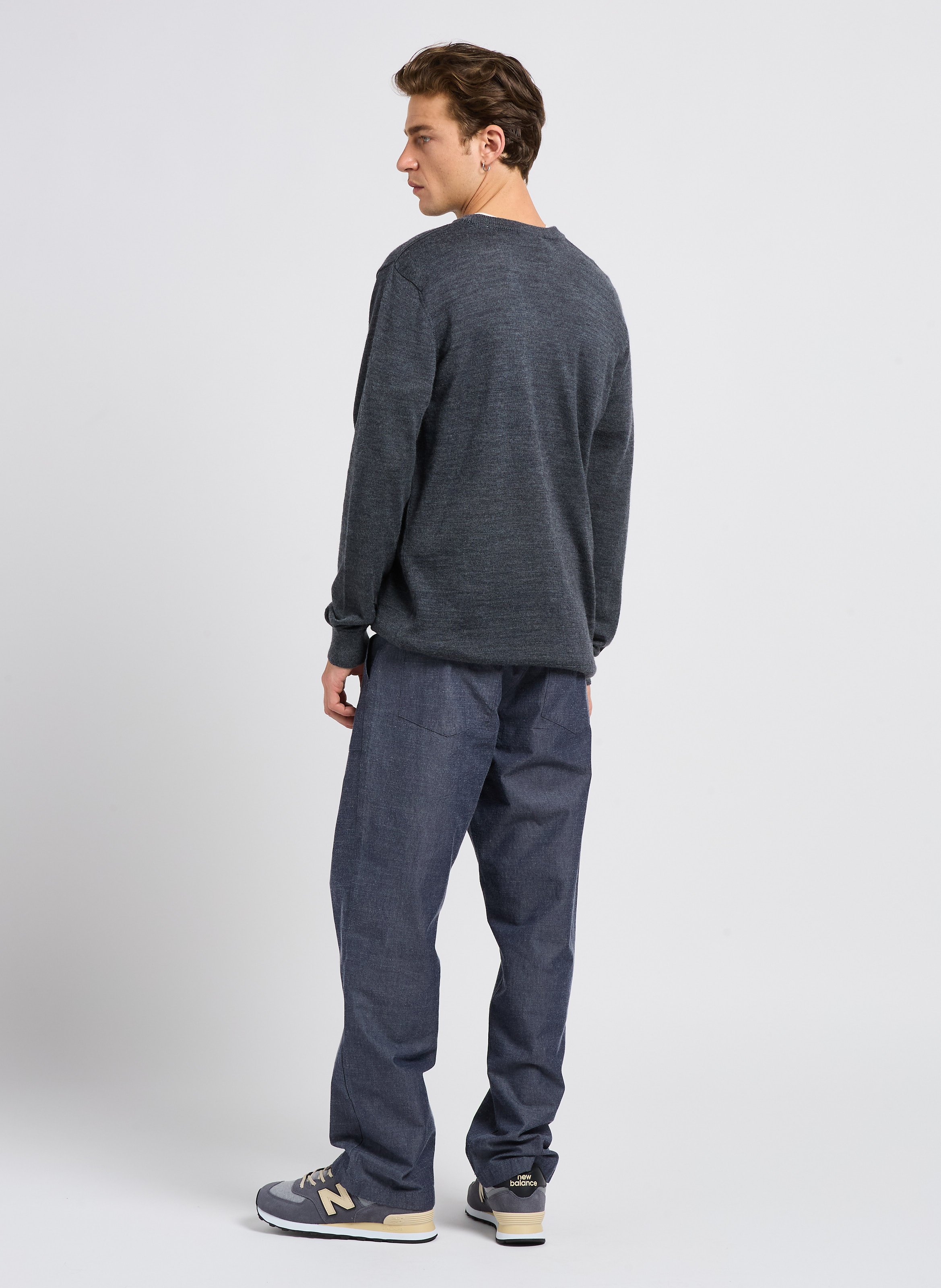 Pantalon droit en coton bio KNOWLEDGE COTTON APPAREL Bleu