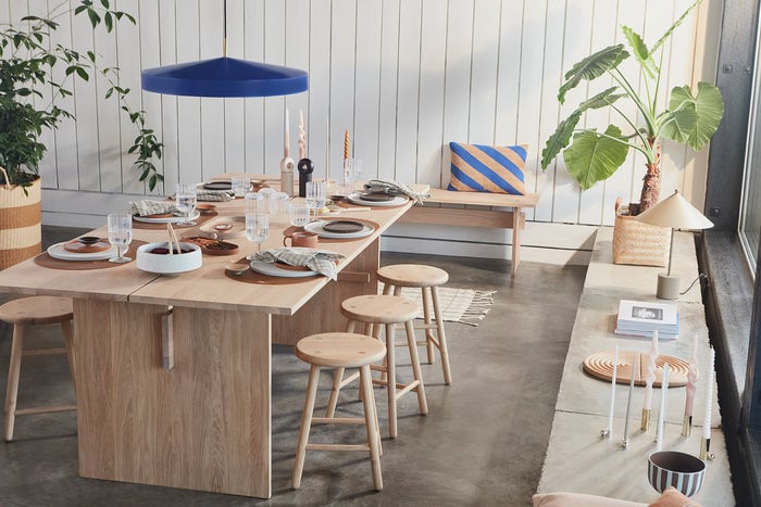 Metal table lamp Grey