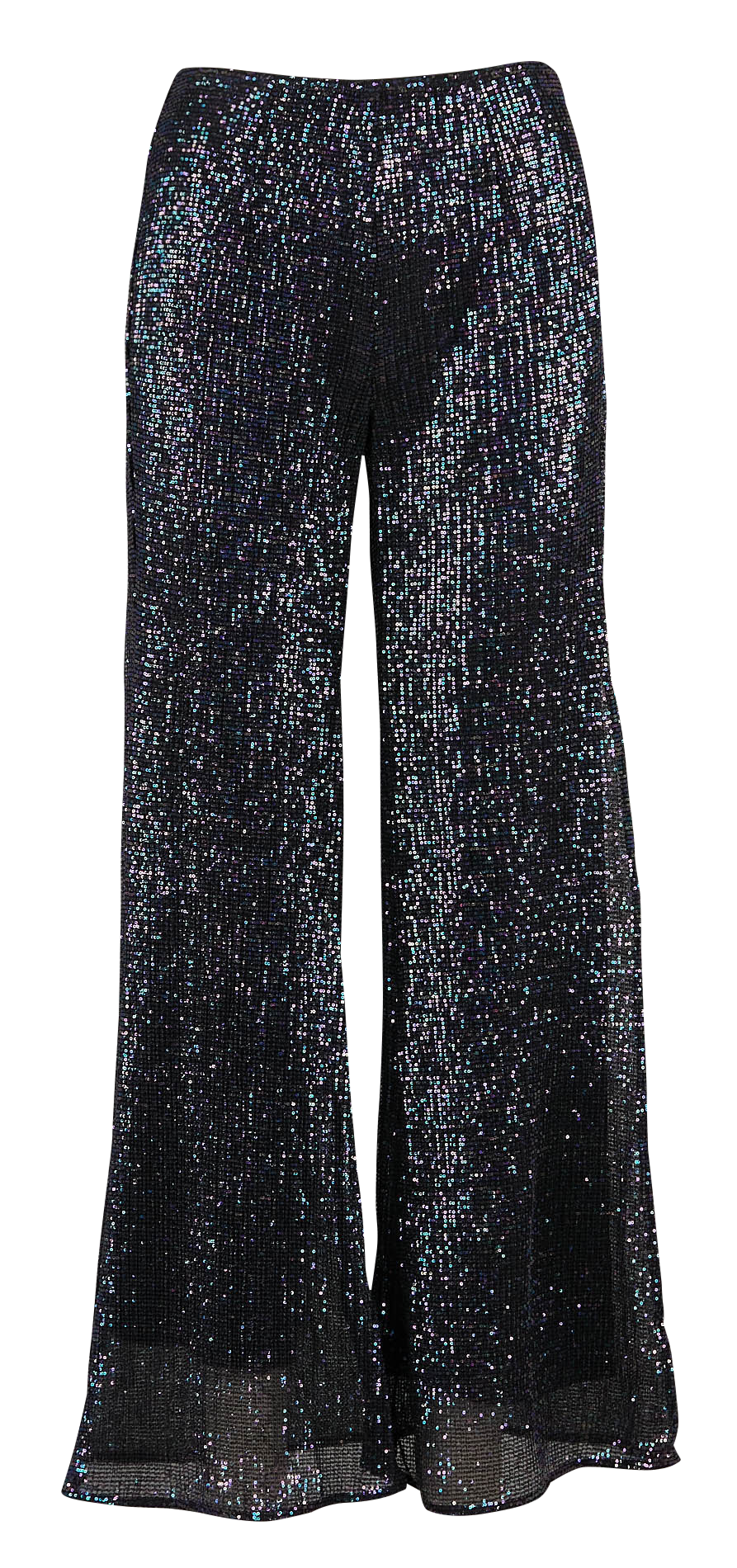 Slim fit broek met pailletten KARMA KOMA Bruin