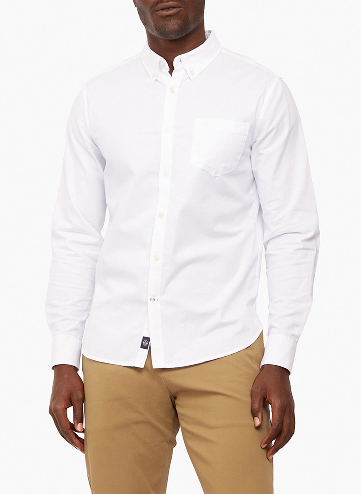 Regular-fit cotton-blend shirt with button-down collar DOCKERS White