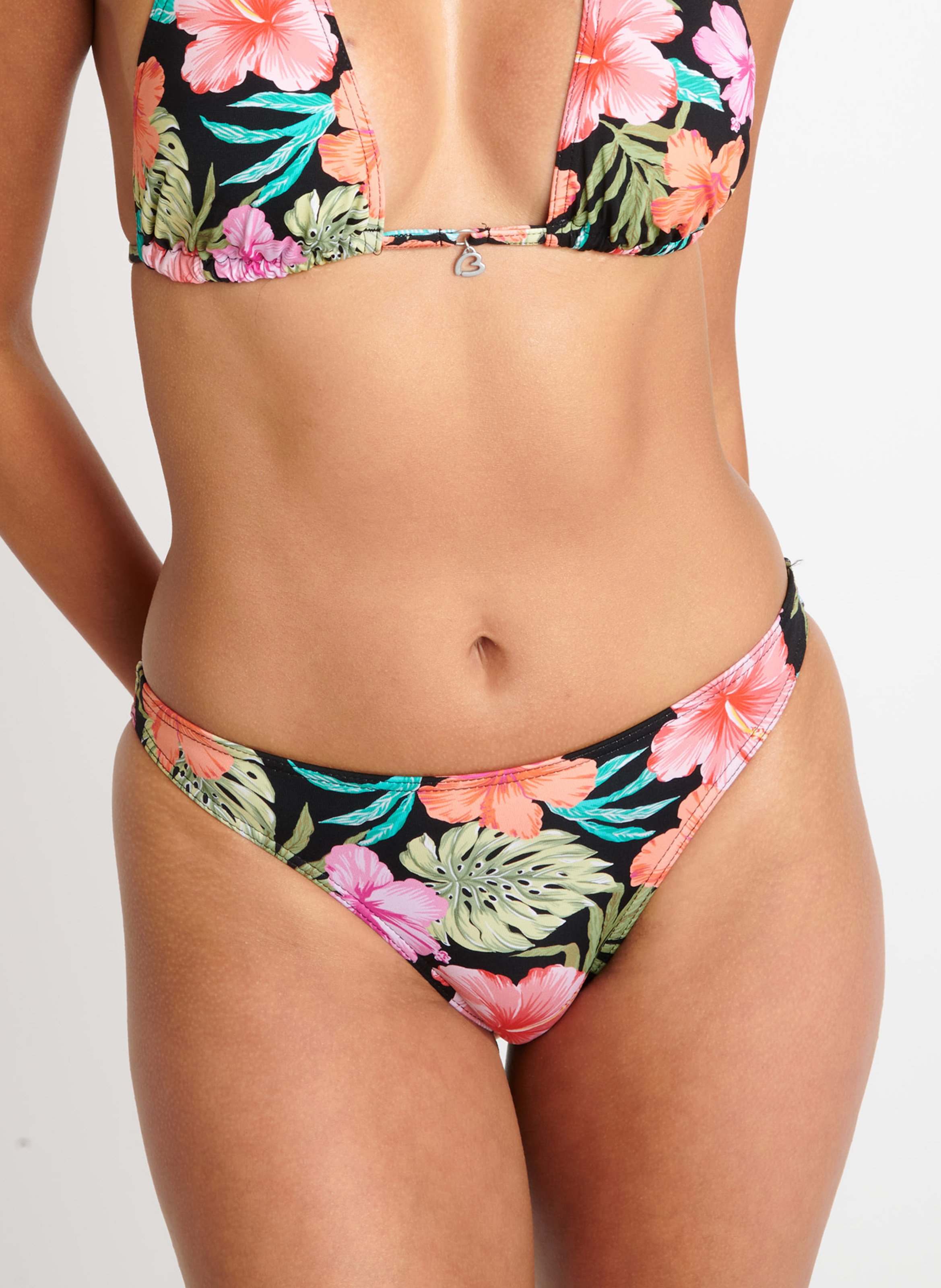 Printed bikini bottoms BANANA MOON Black