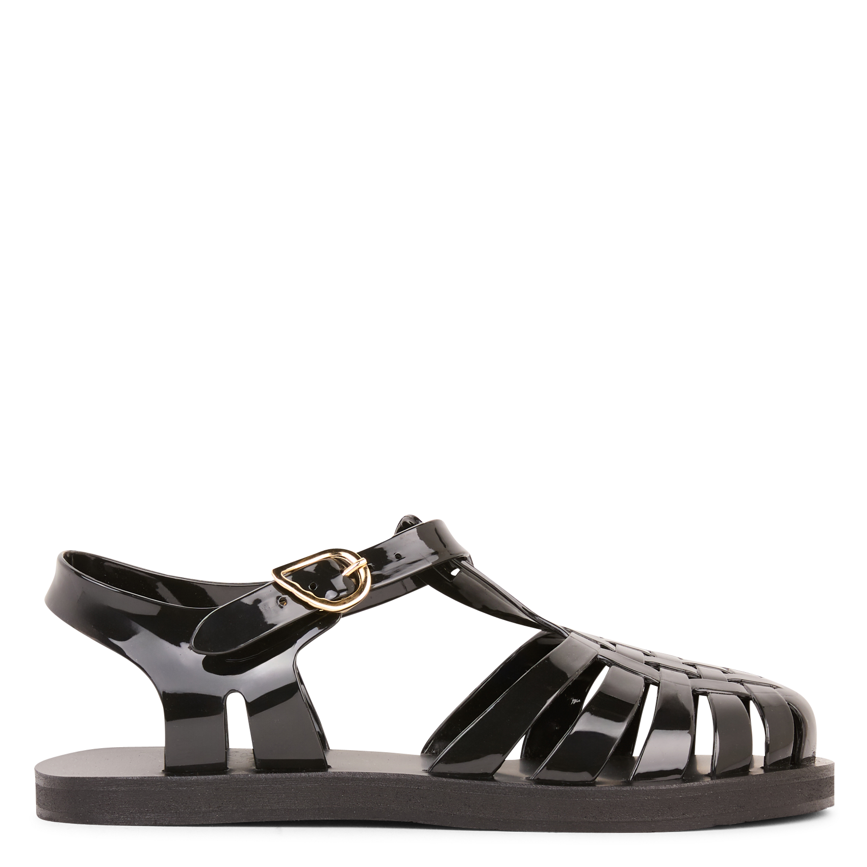 Méduse effet brillant ANCIENT GREEK SANDALS Noir