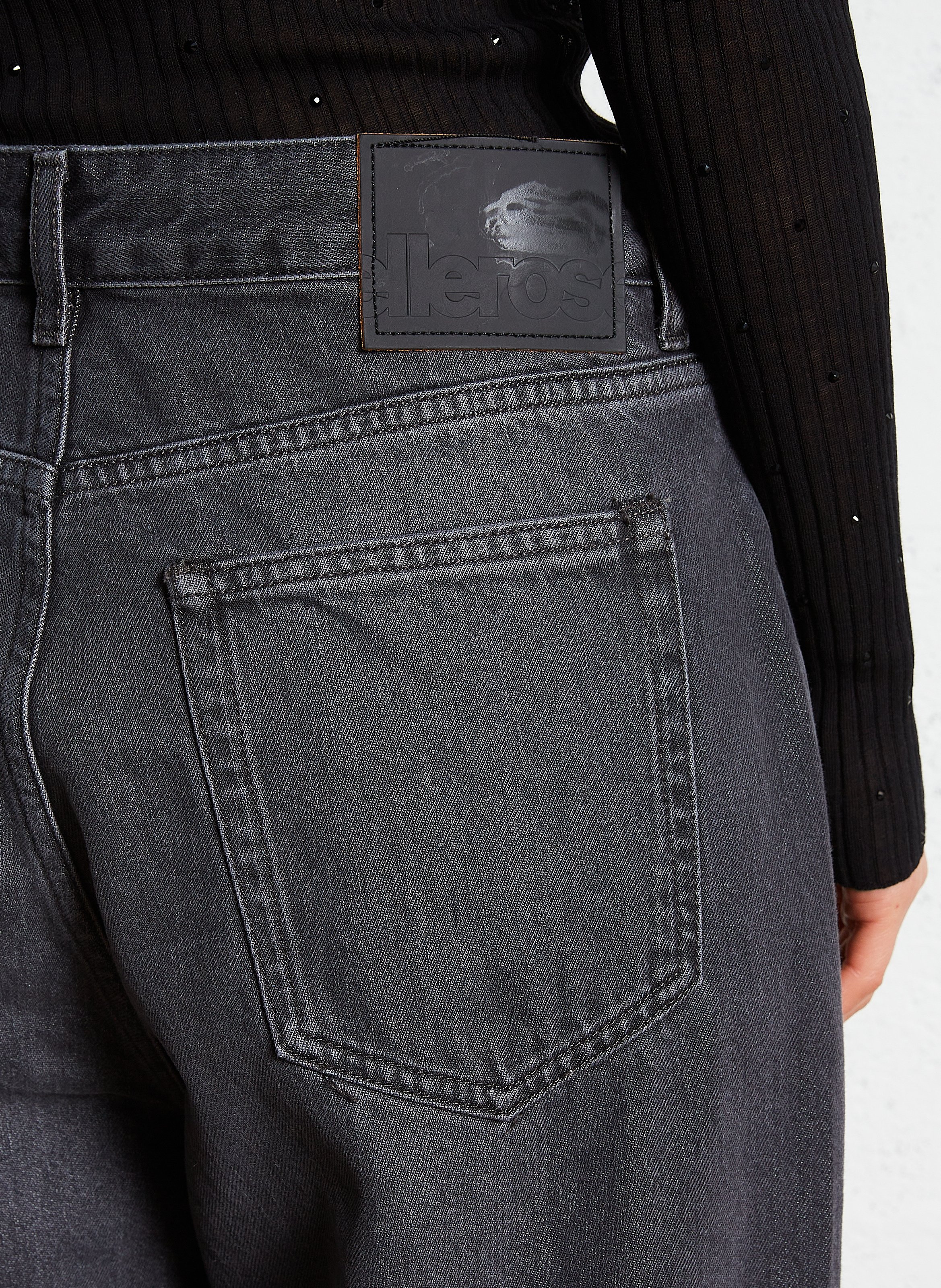 Wide leg cotton jeans BELLEROSE Black