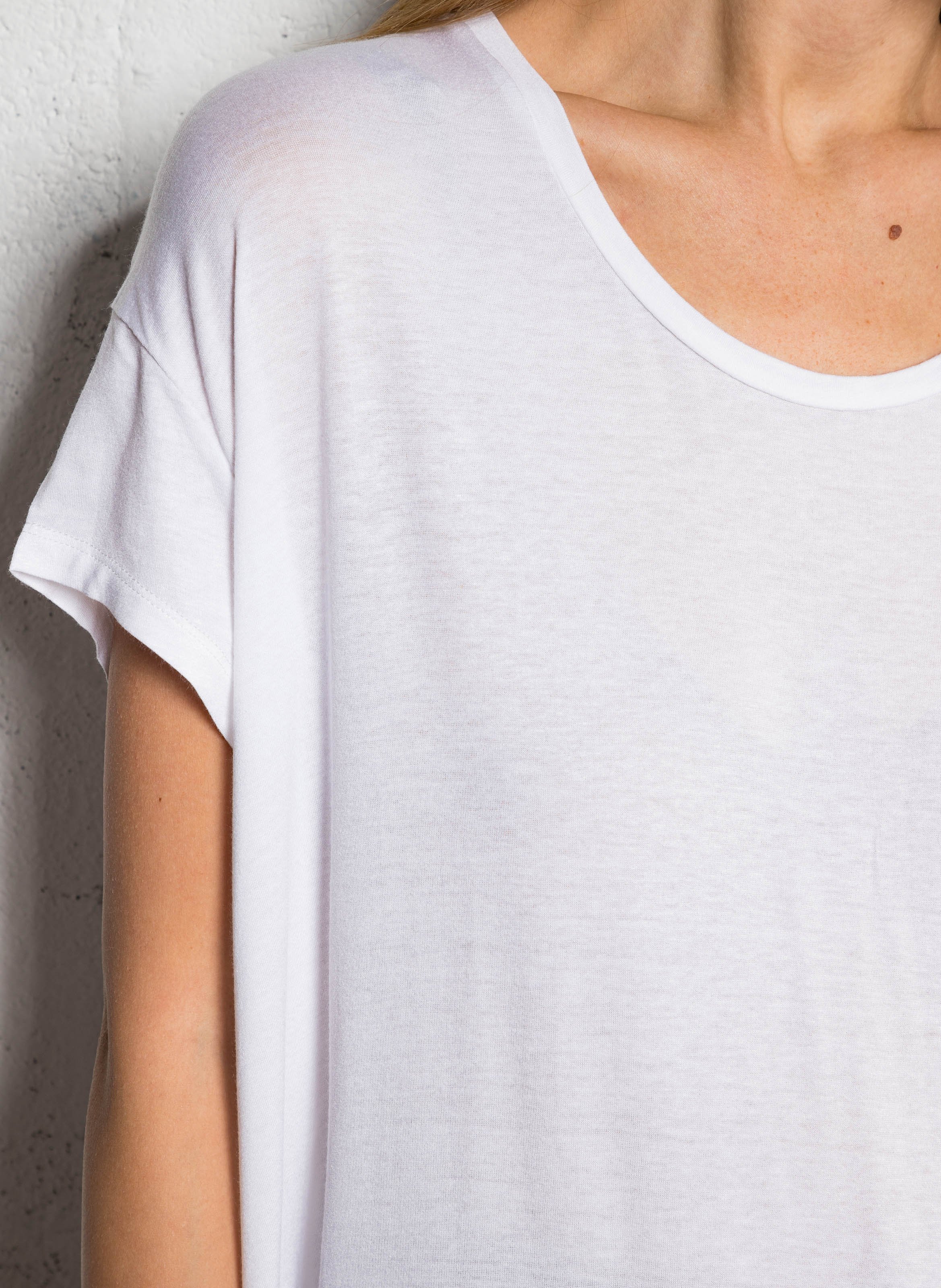 Tee-shirt col rond ample MARGAUX LONNBERG Blanc