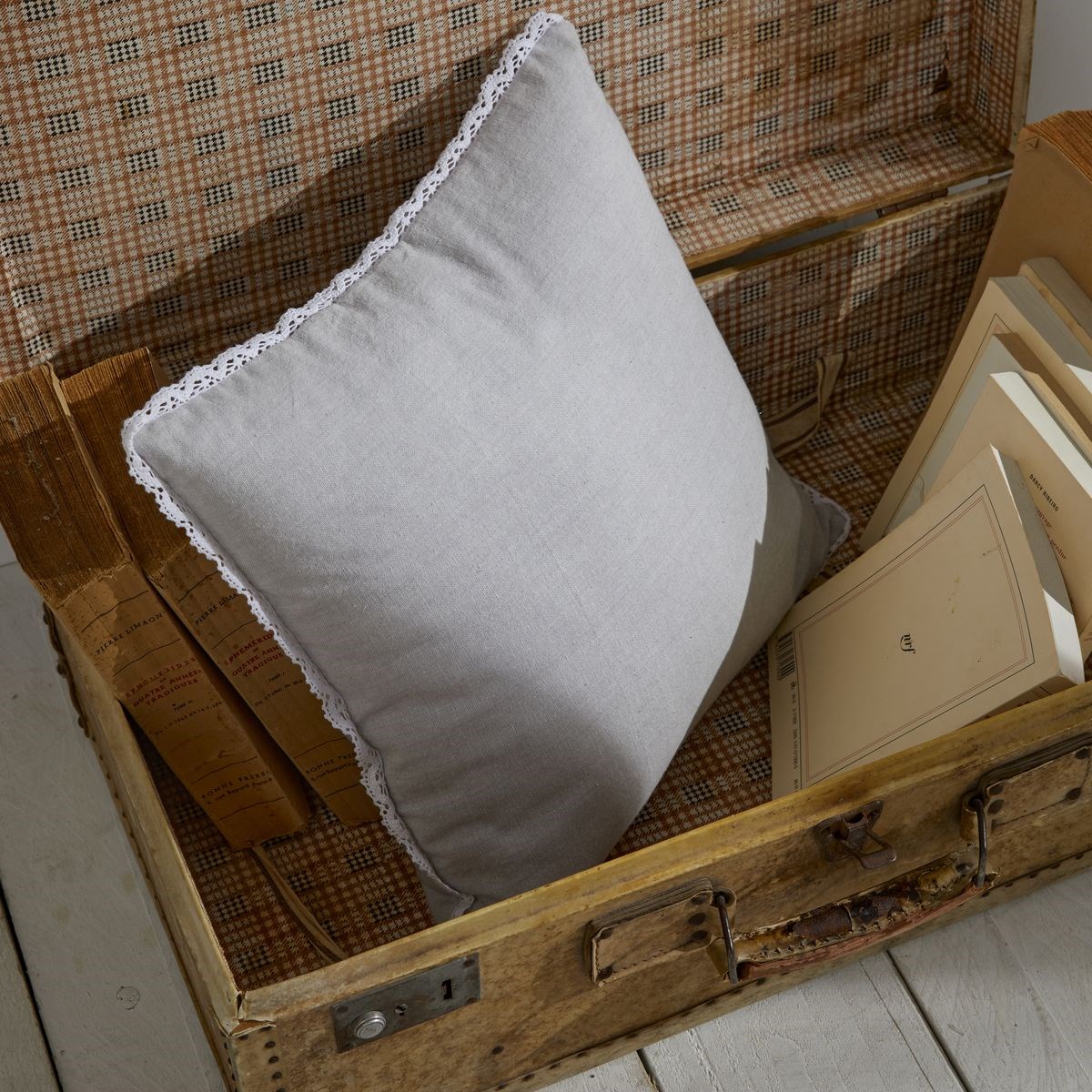 Removable cotton cushion TODAY LINGE DE MAISON Grey