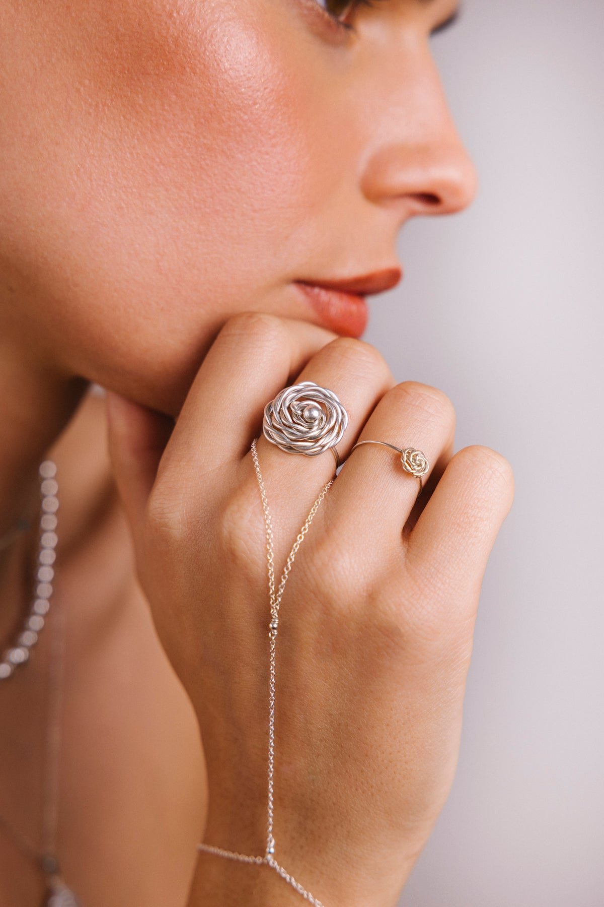 Silver chain hand jewel YAY Silver