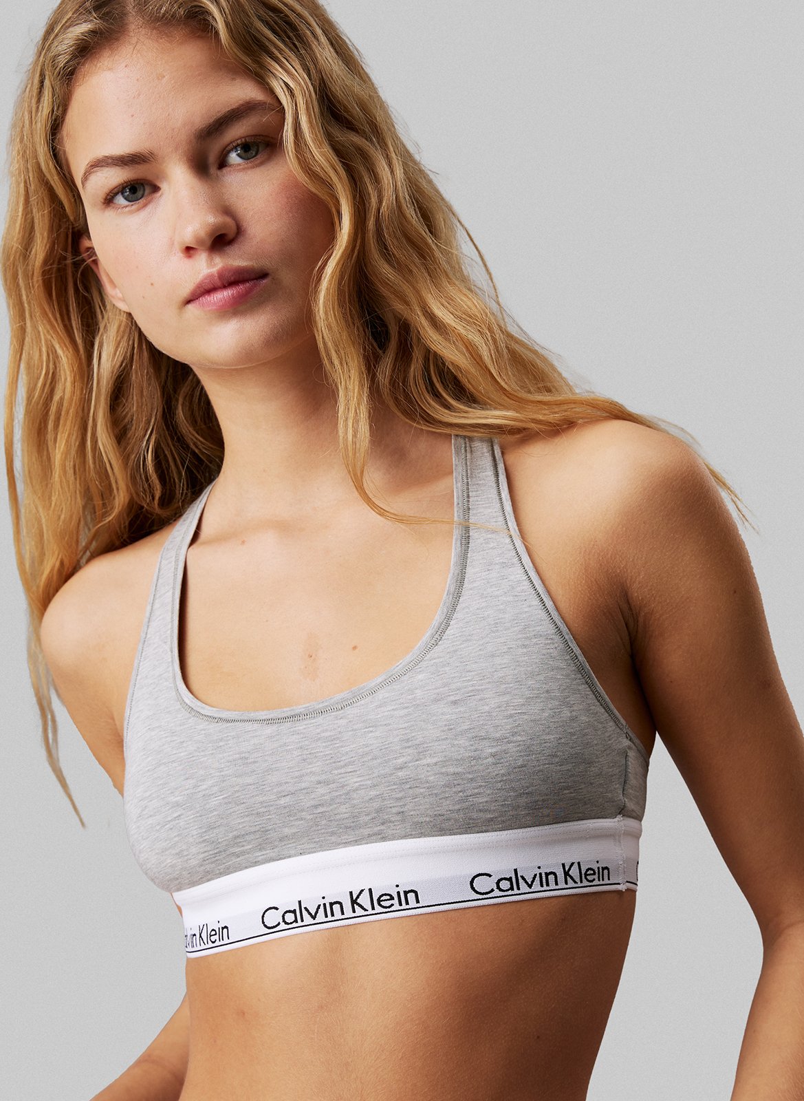 Racer-back jersey bra CALVIN KLEIN UNDERWEAR Grey