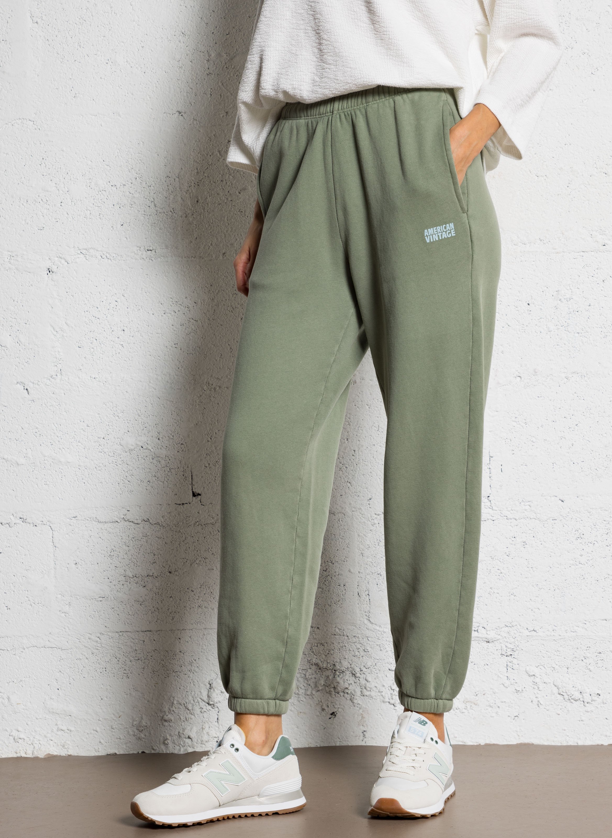 Jogging taille haute en coton mélangé AMERICAN VINTAGE