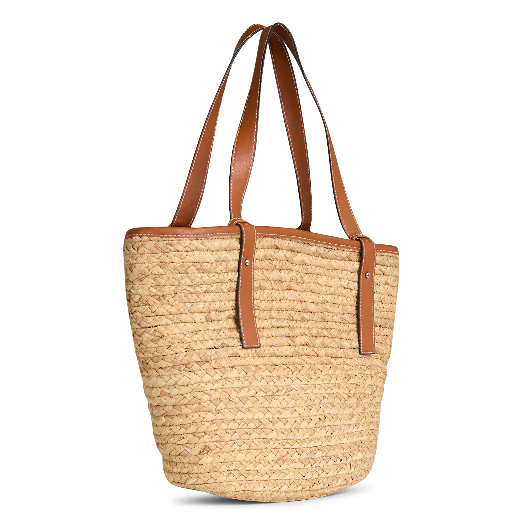 Straw tote bag PIECES Beige