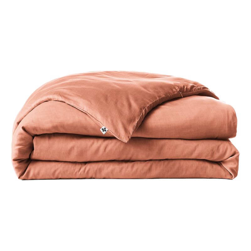 "Lysandre" duvet cover, all sizes, made of lyocell, butterfly effect L'EFFET PAPILLON Red