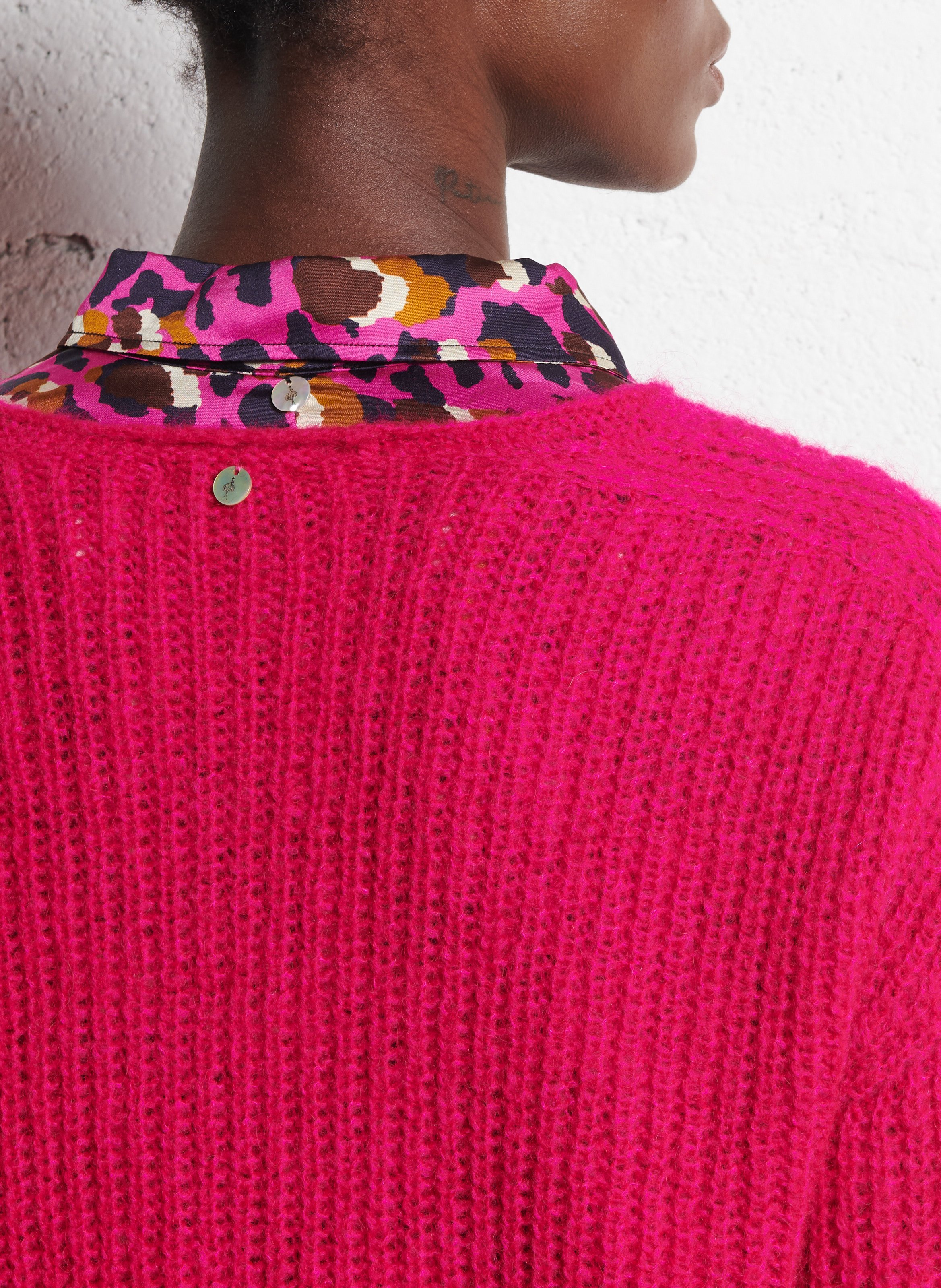 Pull oversize col V ONE STEP Rose