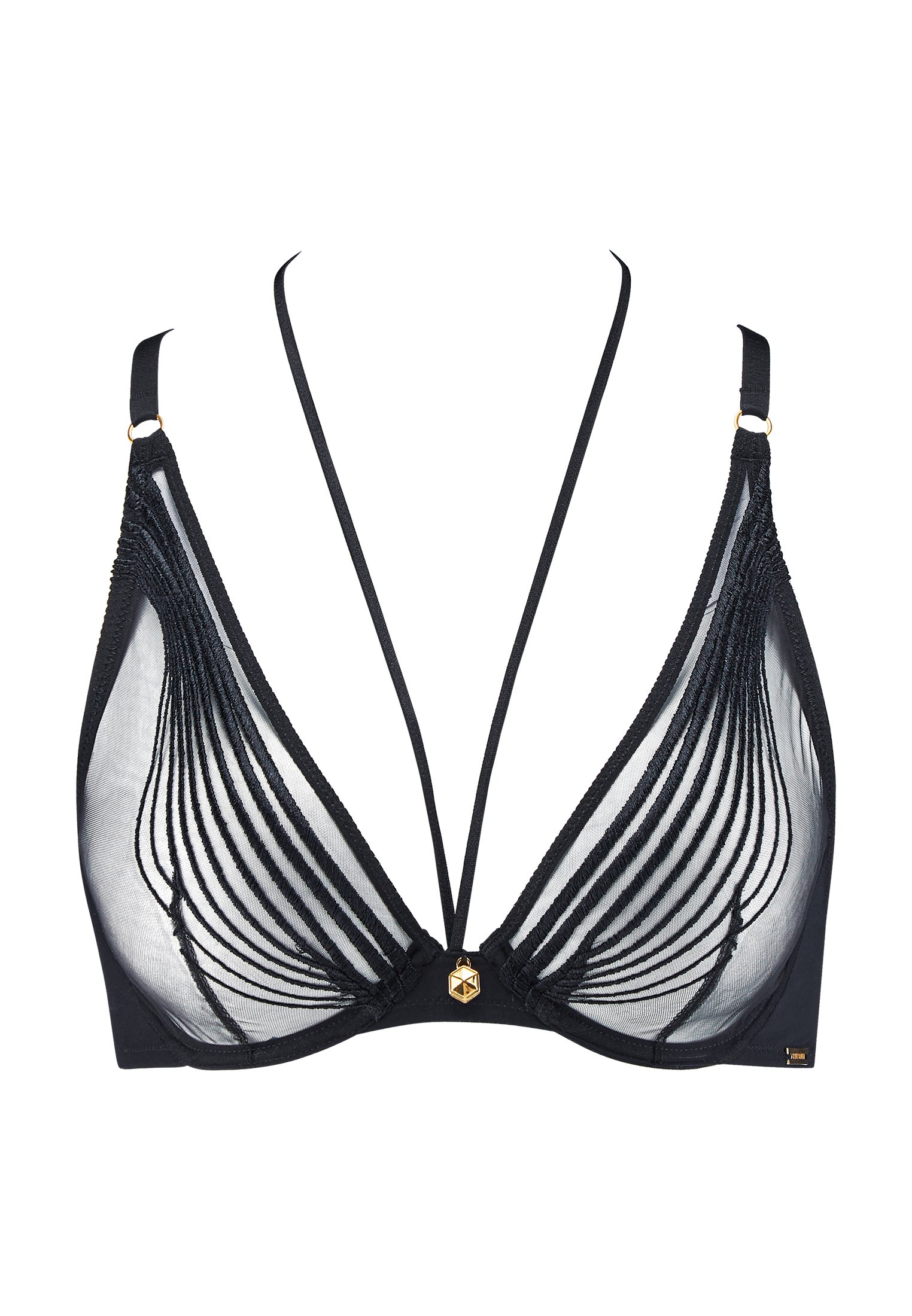 A la Folie kohl black underwired triangle bra AUBADE Black