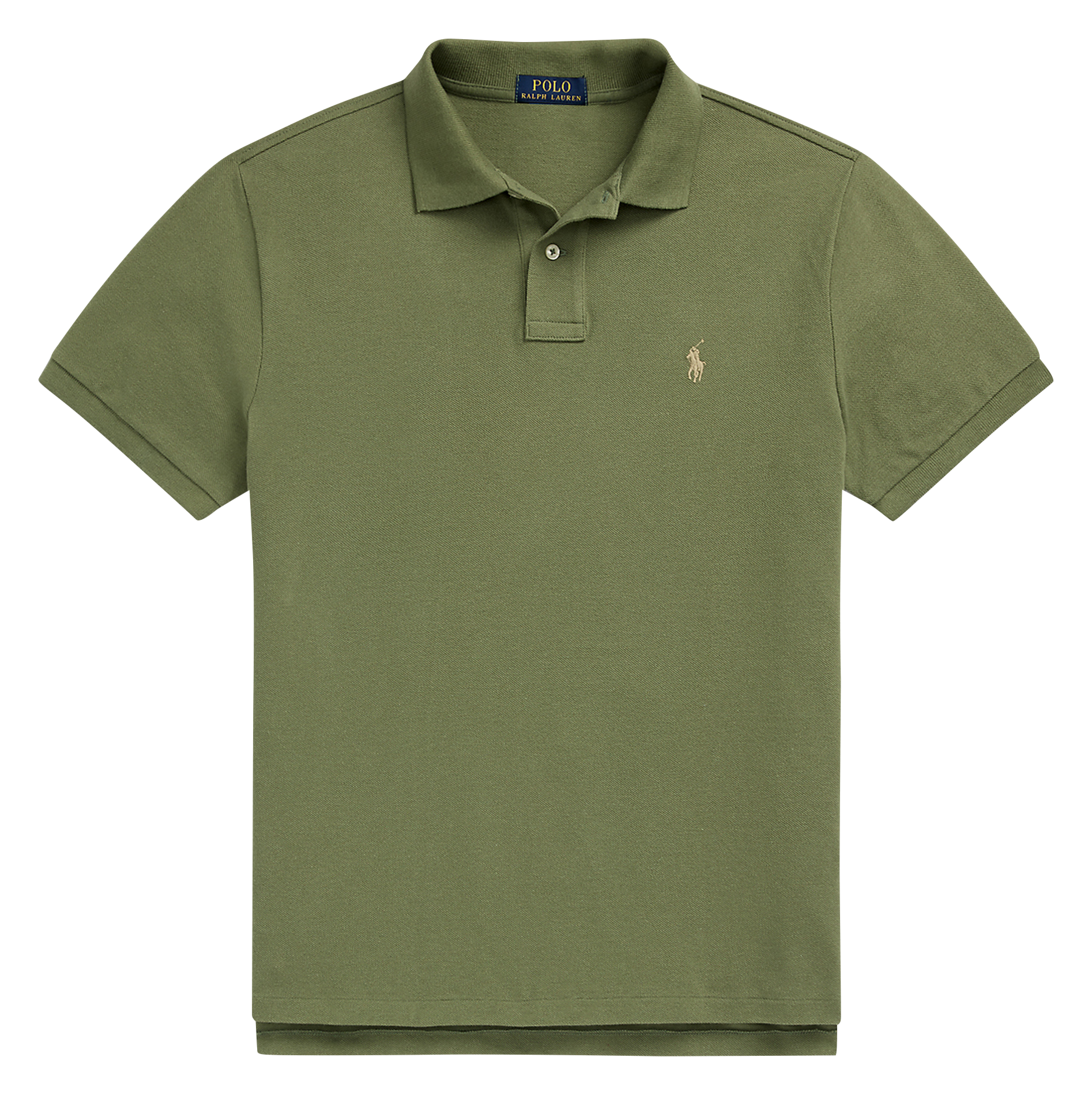 Getailleerde katoenen polo met korte mouwen POLO RALPH LAUREN Groen