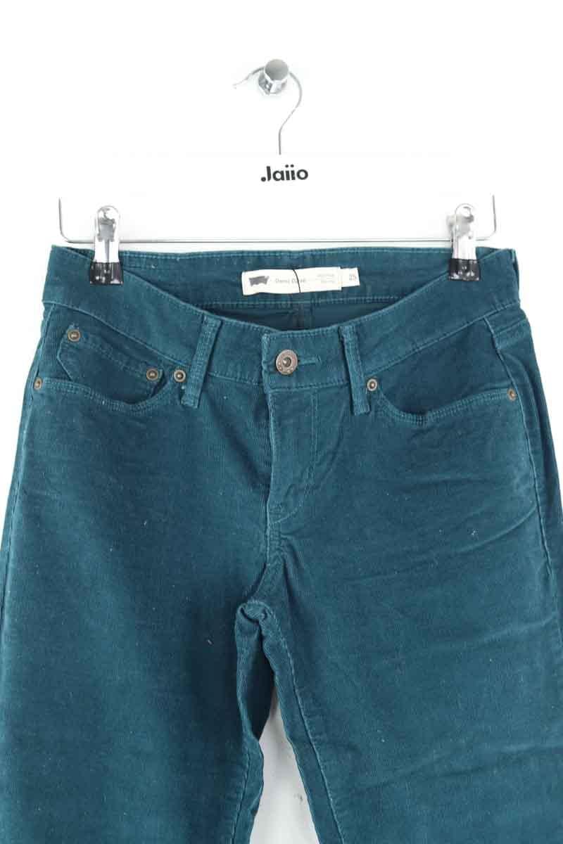 Slim-fit cotton cargo pants Blue