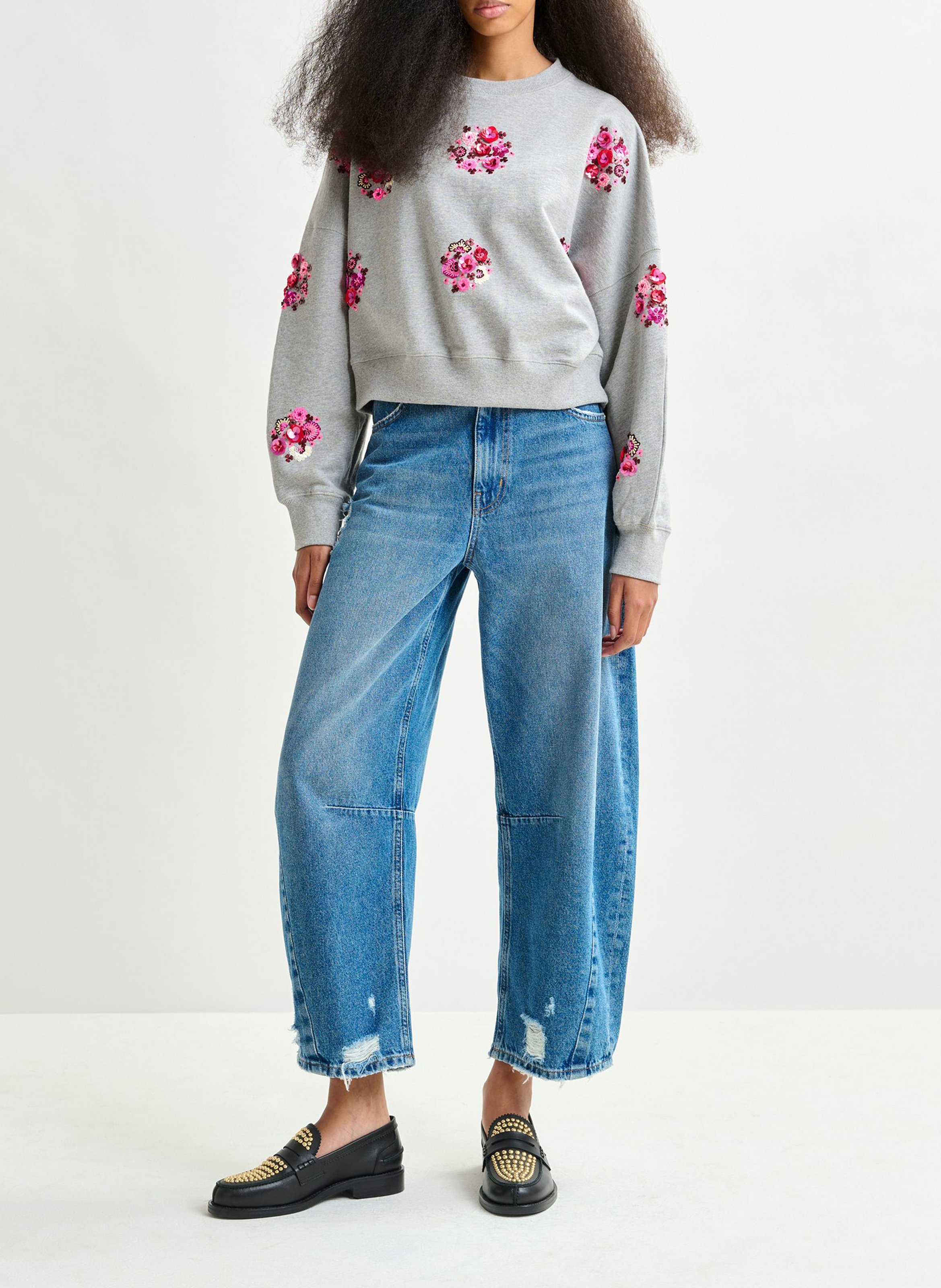 Sweat col rond en coton ESSENTIEL ANTWERP Gris