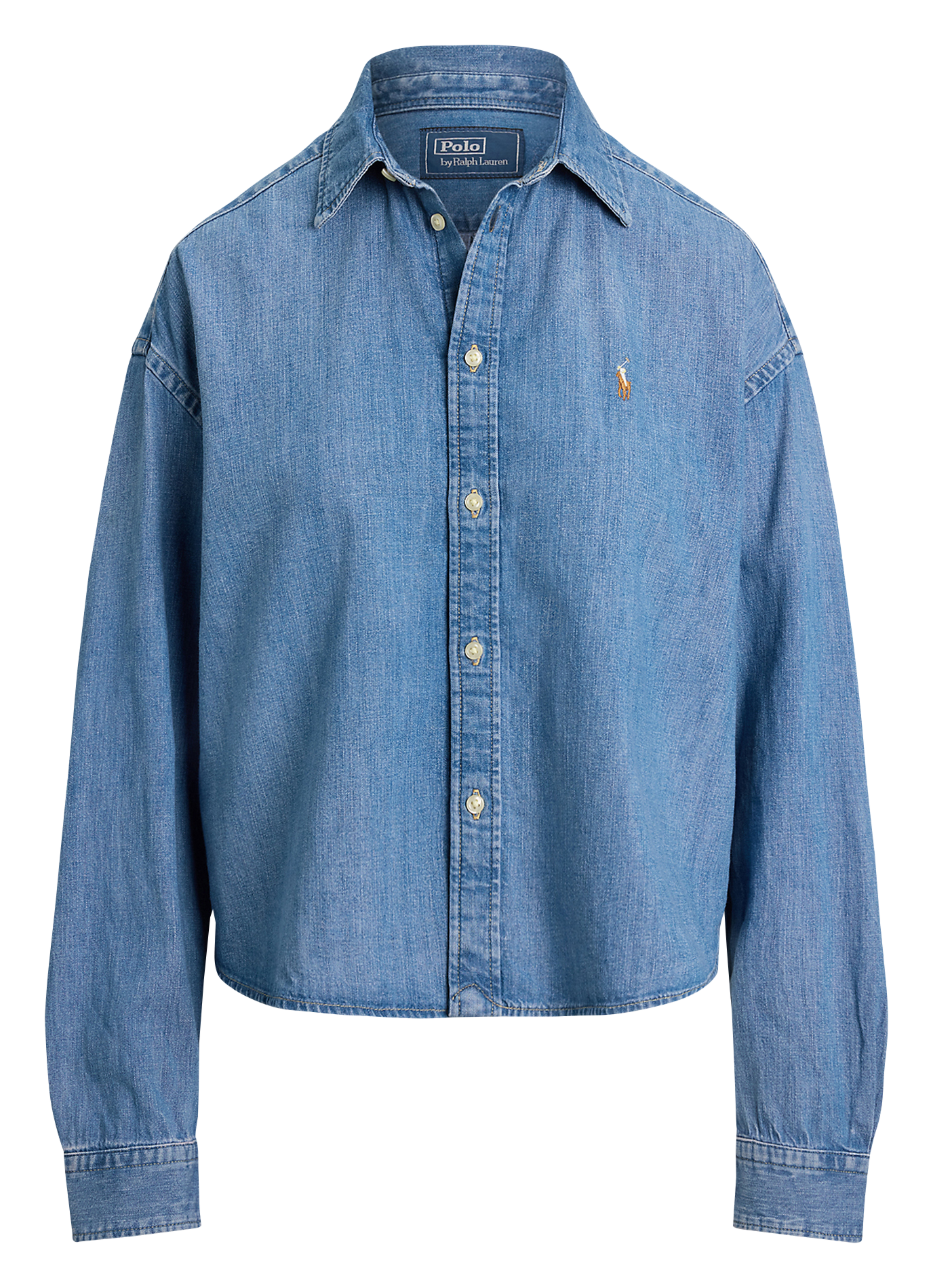 Chemise col classique en coton POLO RALPH LAUREN Bleu