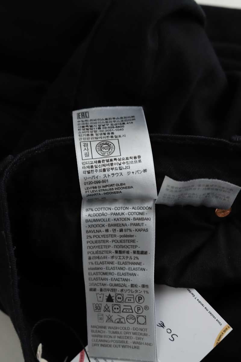 Cotton skinny jeans LEVI'S - Seconde main Black