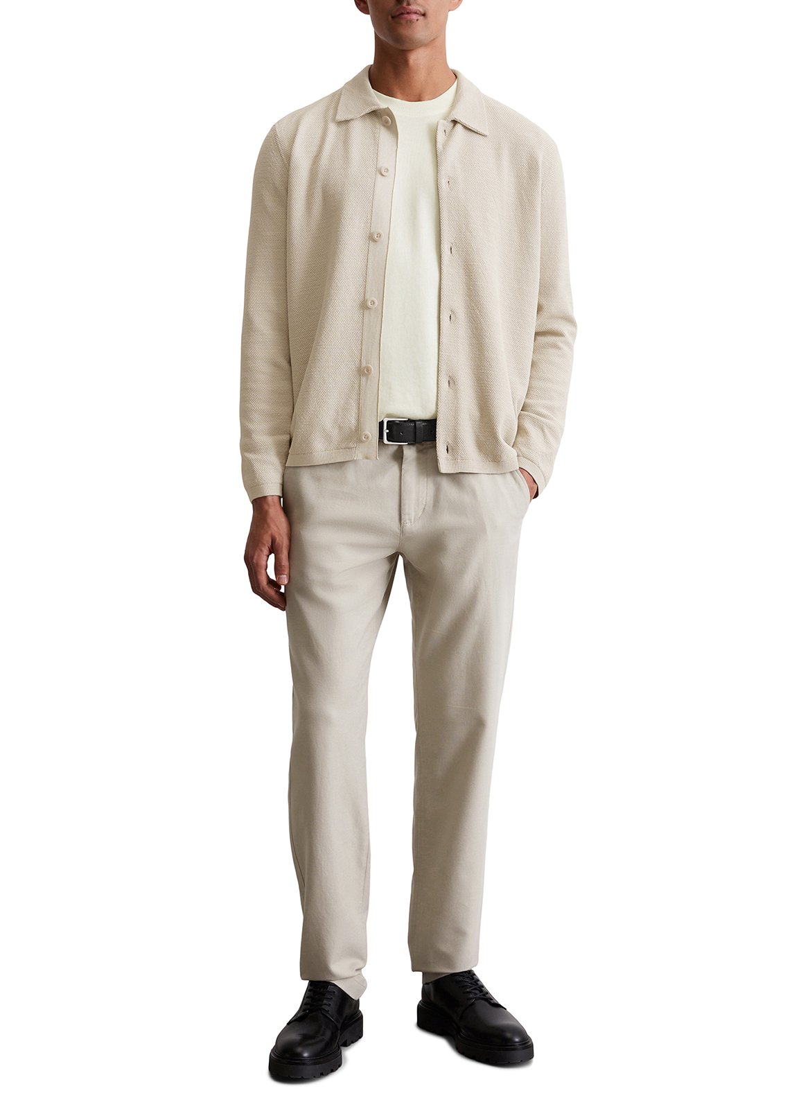 Gilet col classique en coton MARC O'POLO Gris