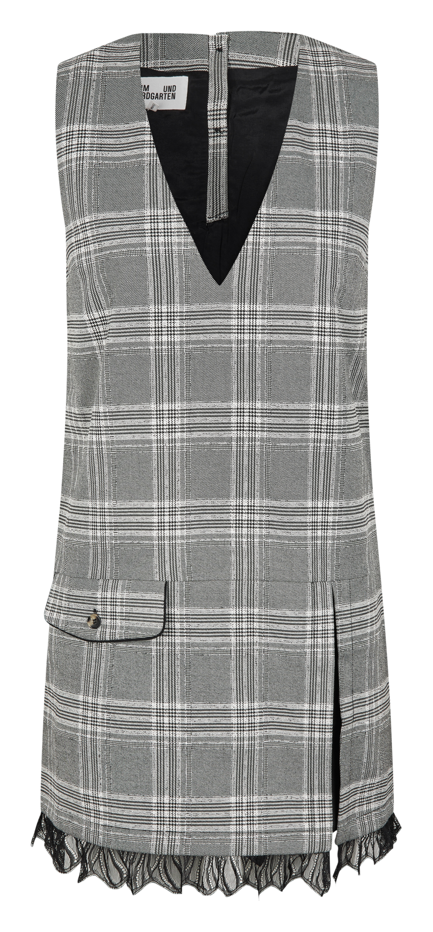 Robe courte droite col V  BAUM UND PFERDGARTEN Argent