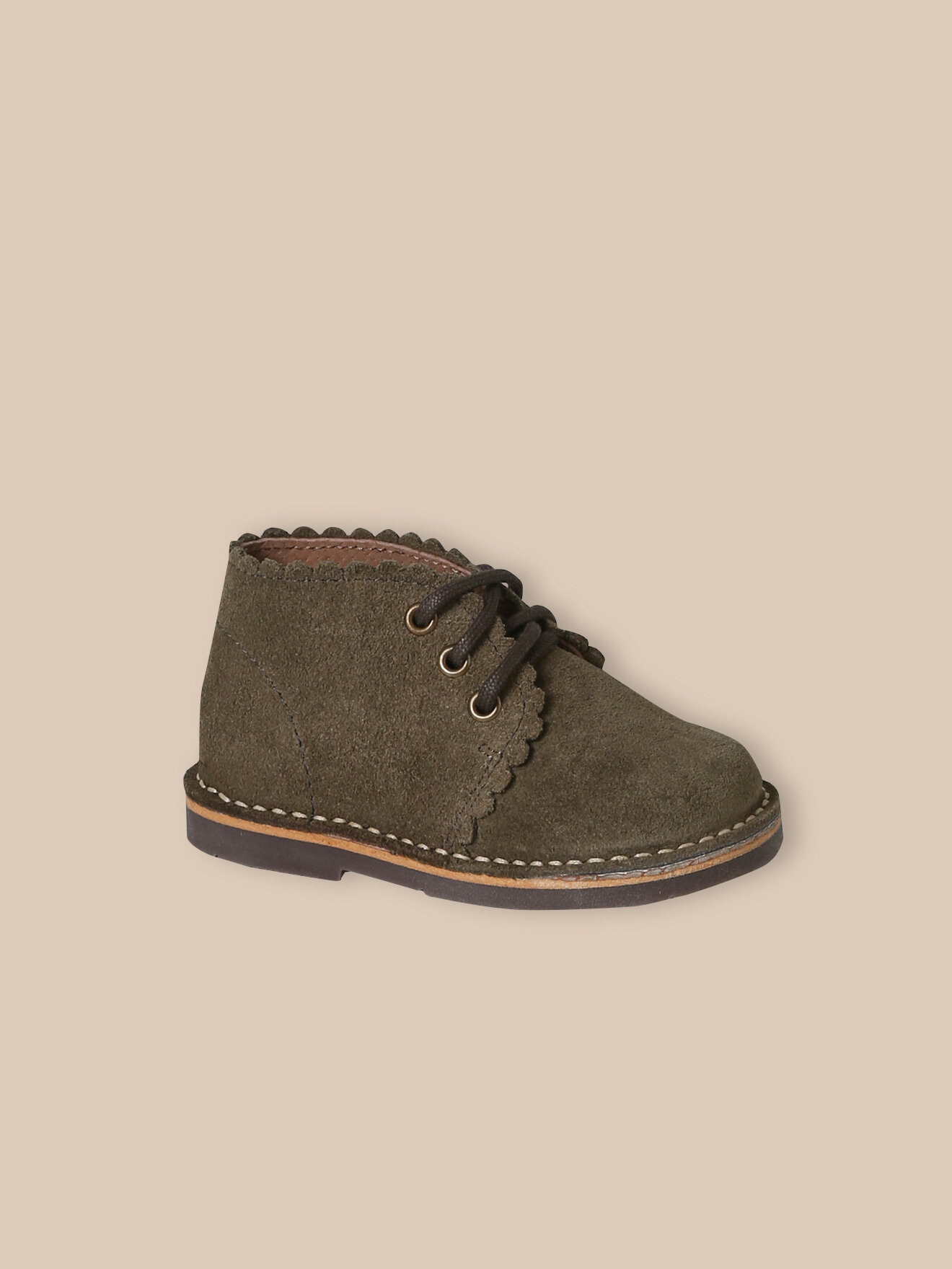 Pat suede ankle boots CYRILLUS Green