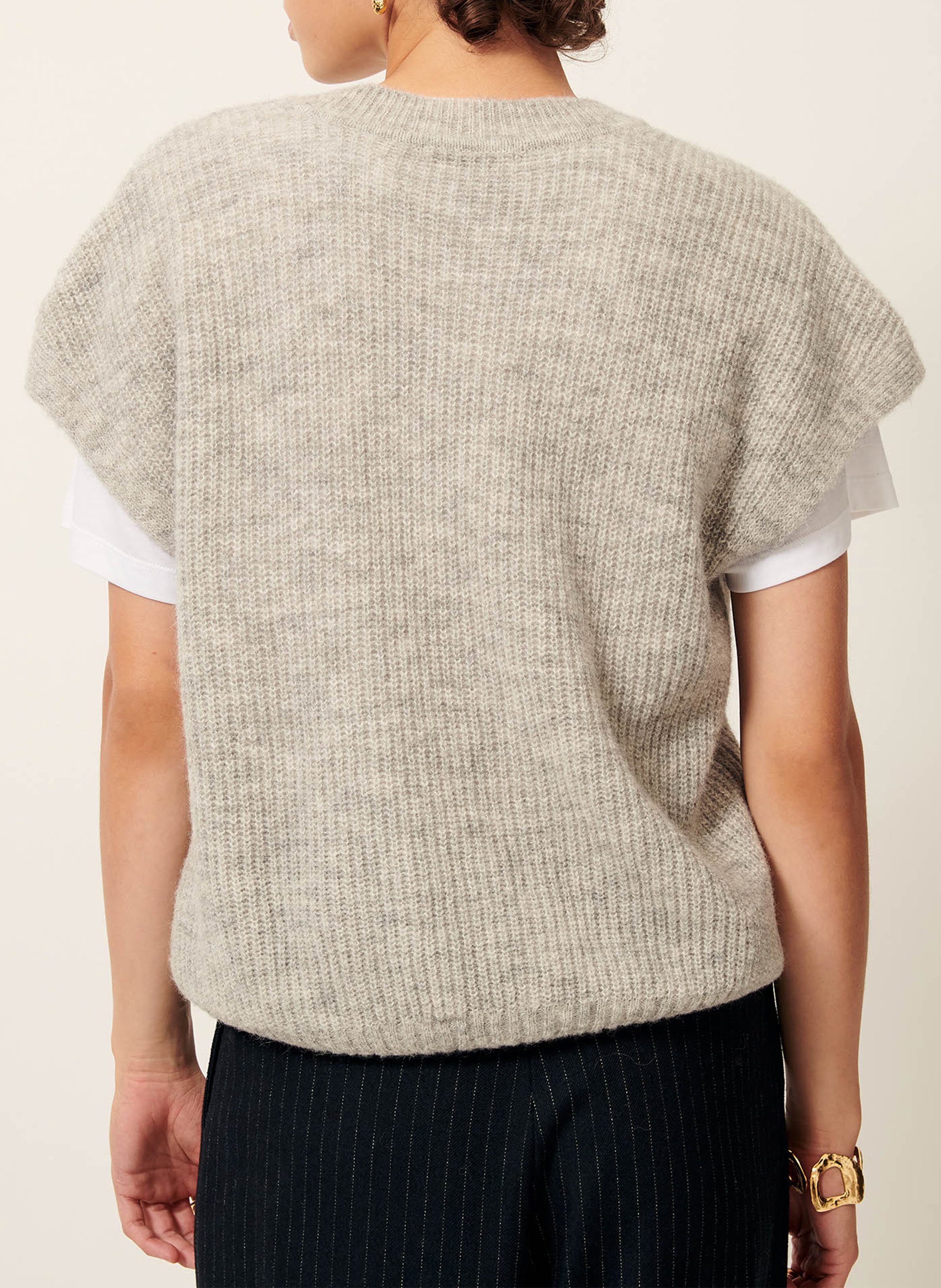 Pull oversize en alpaga mélangé SESSUN Gris