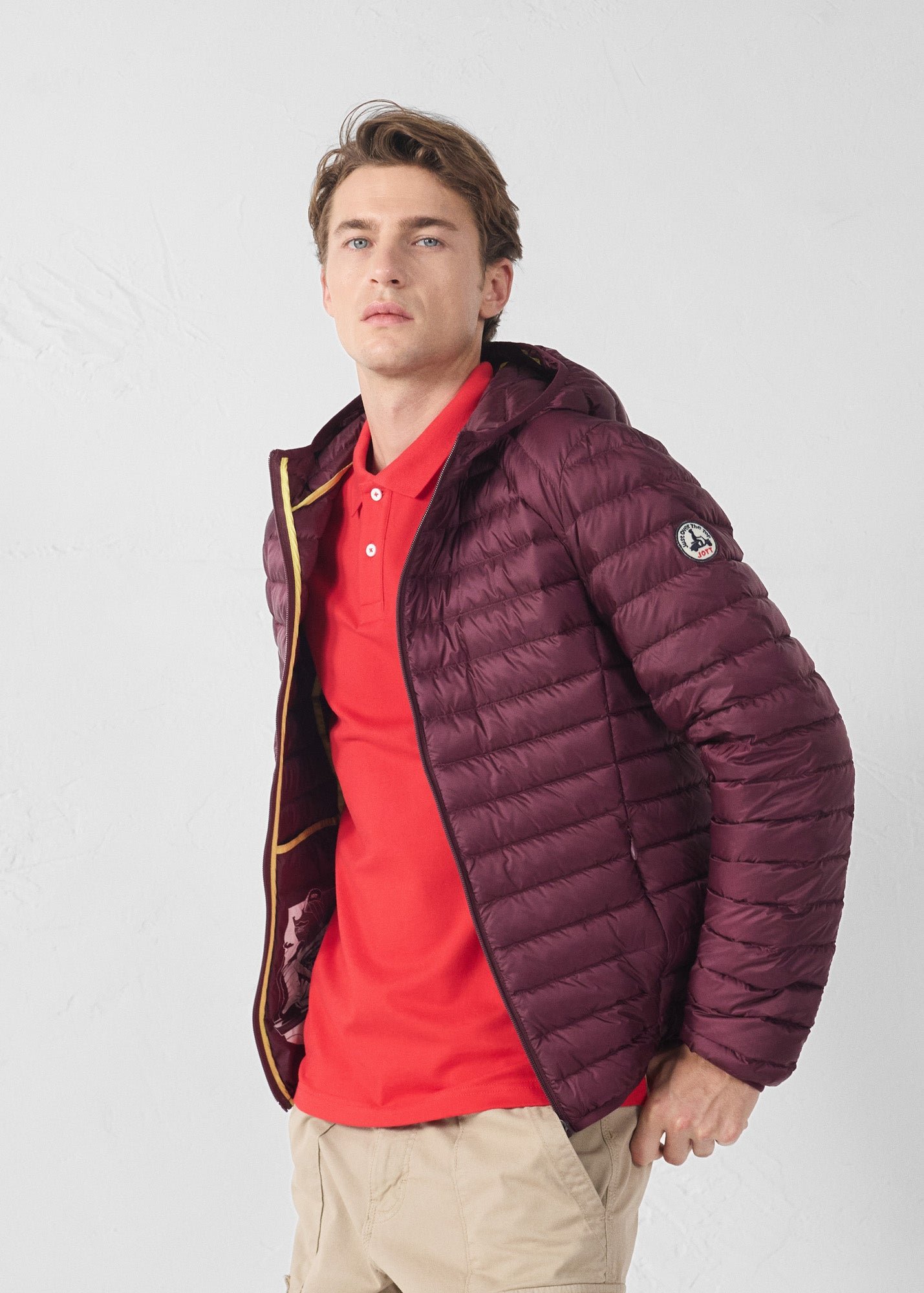 Lightweight hooded puffer jacket nico JOTT Pink
