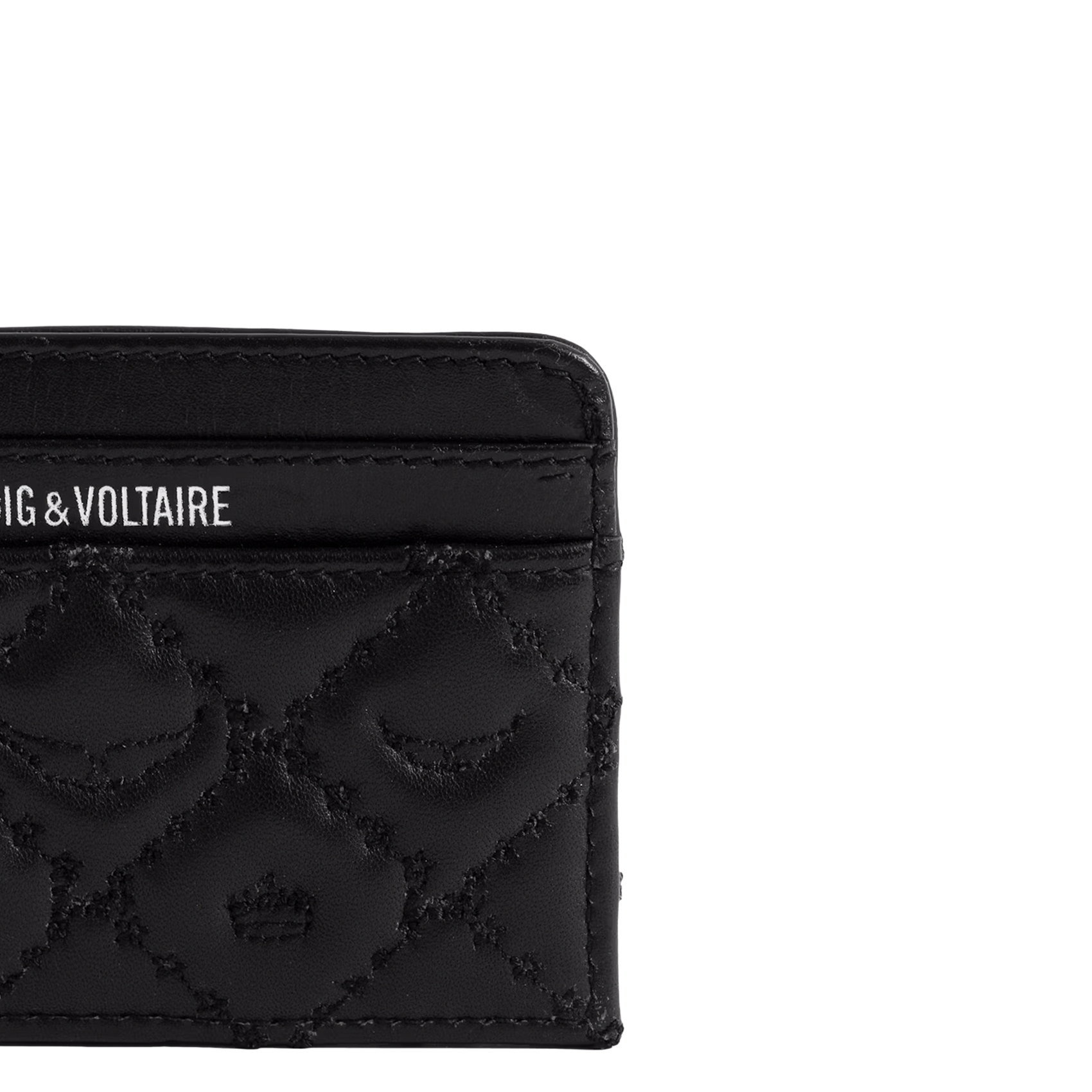 Gestepptes Kartenetui aus Leder ZADIG&VOLTAIRE Schwarz