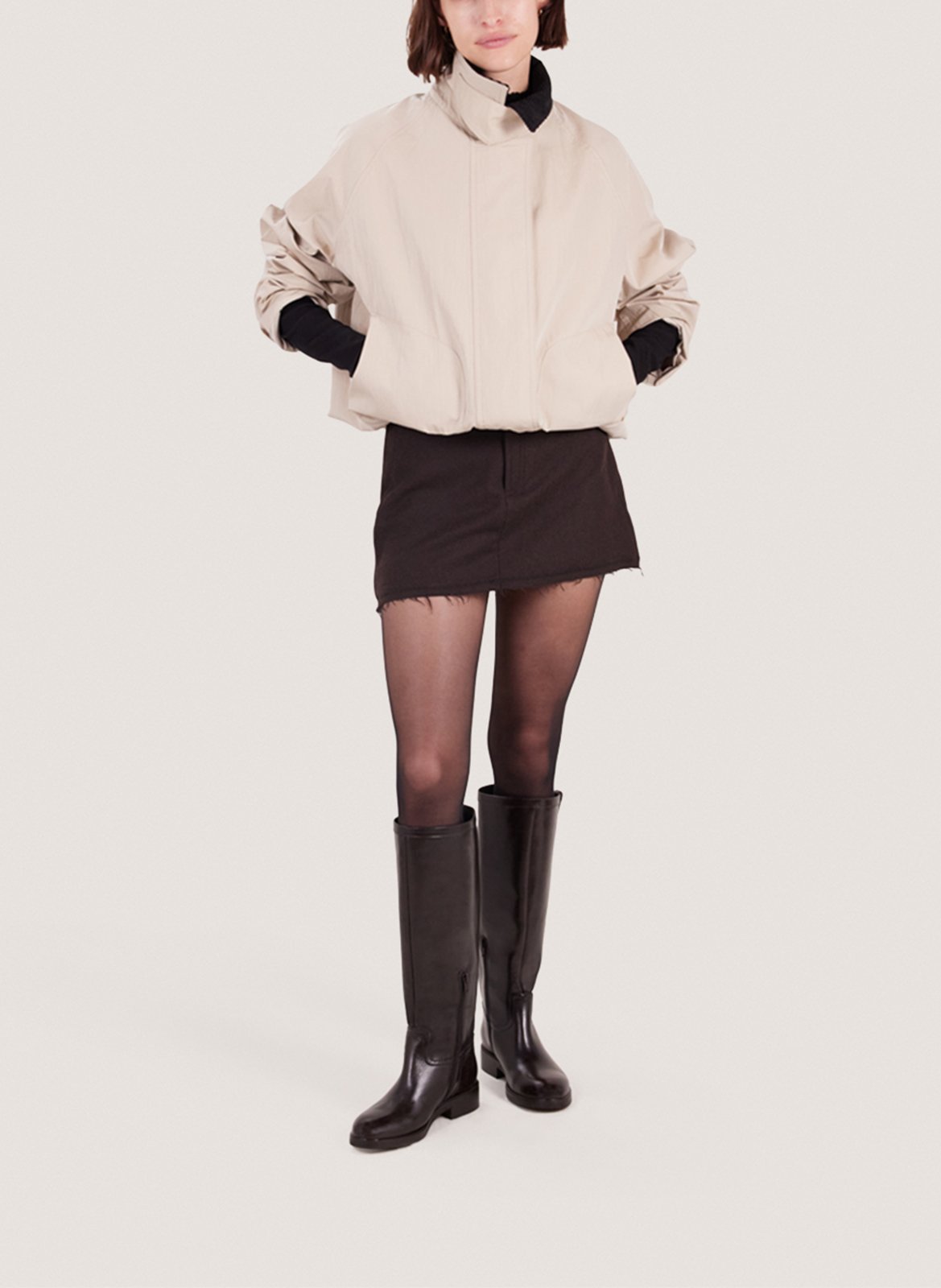 Reiterstiefel aus Leder Braun