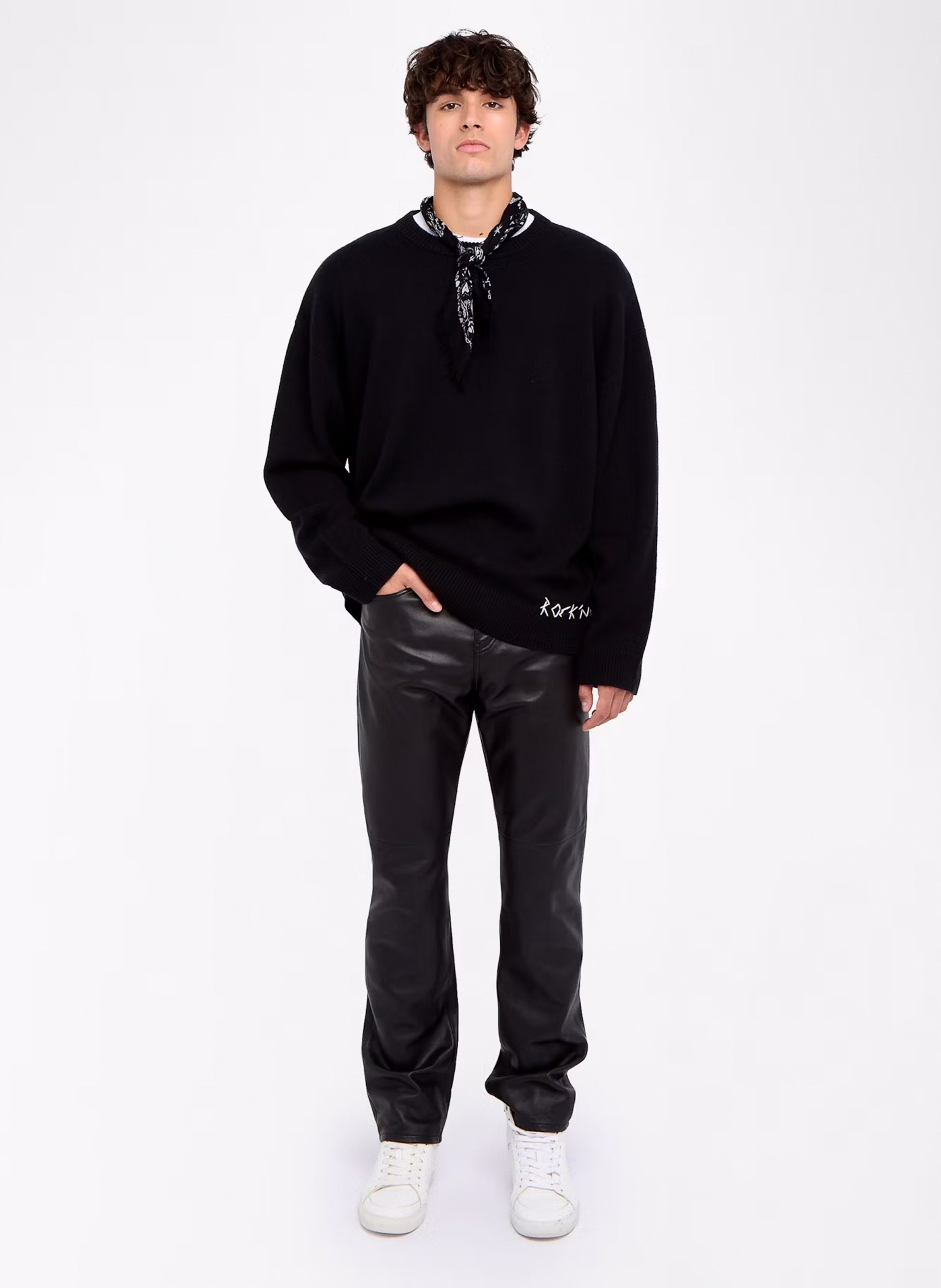 Straight round-neck wool and cashmere sweater ZADIG&VOLTAIRE Black