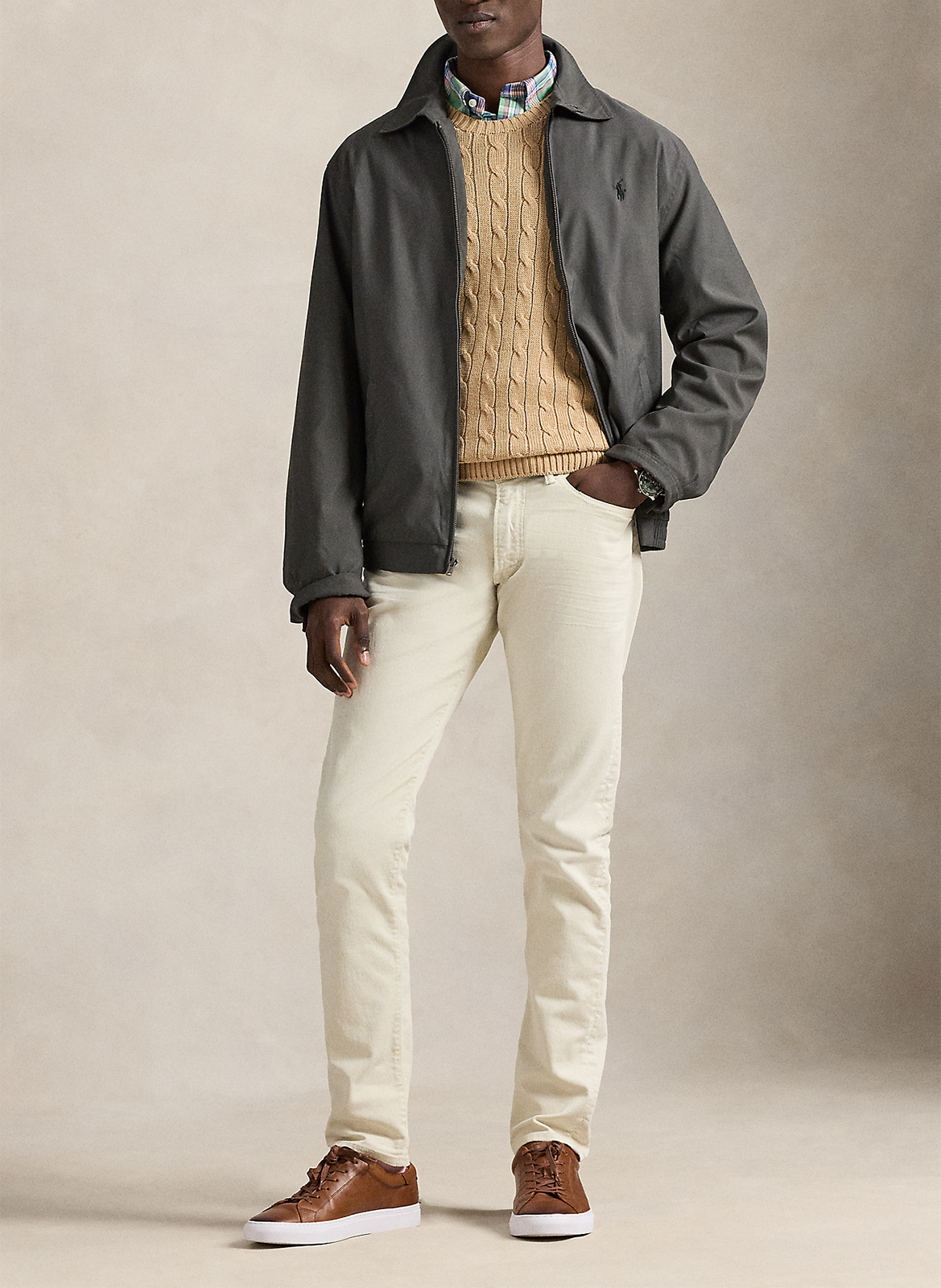 Jacket with classic collar POLO RALPH LAUREN Grey