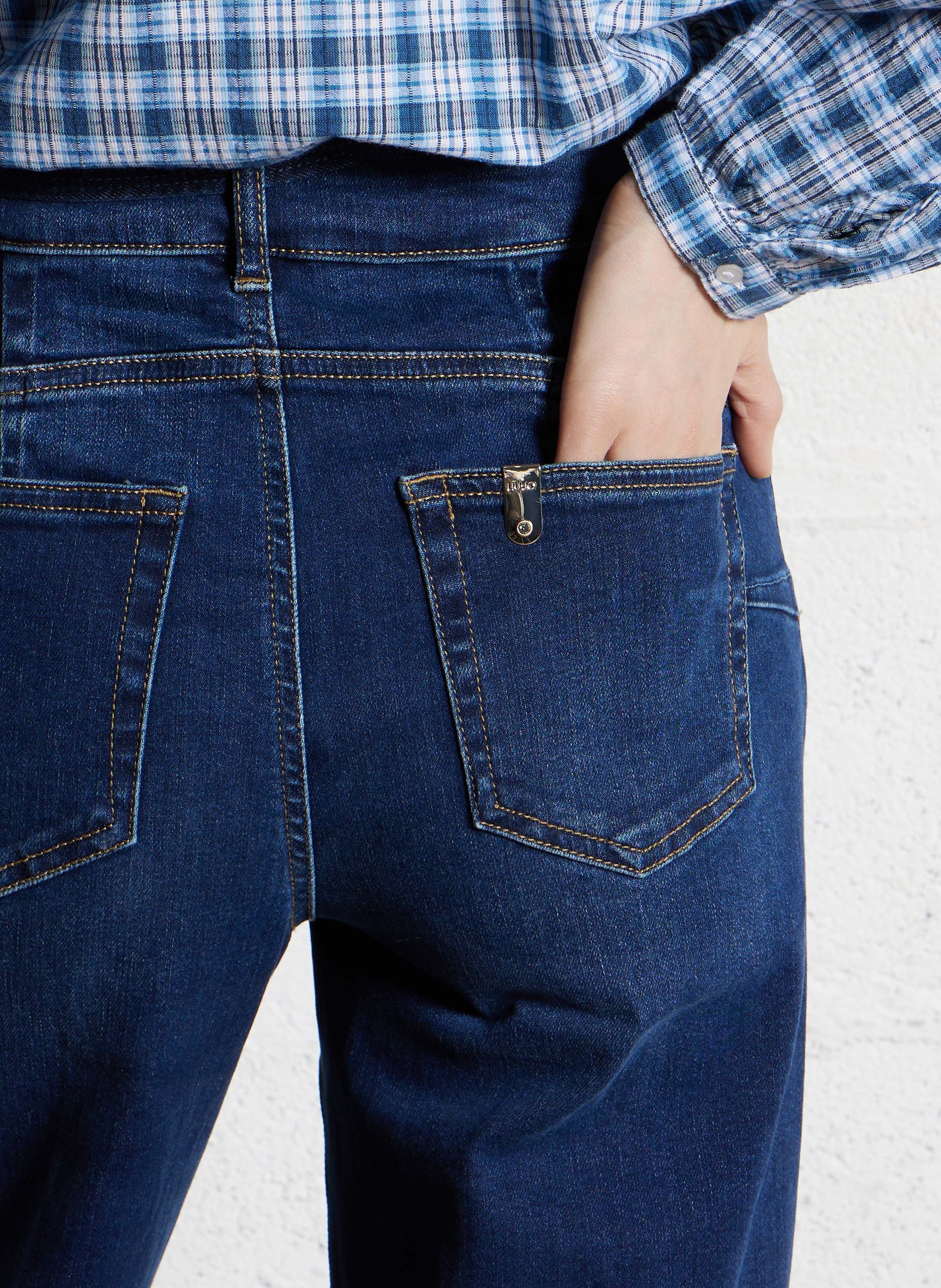 Ausgewaschene Bootcut-Jeans LIU JO Blau