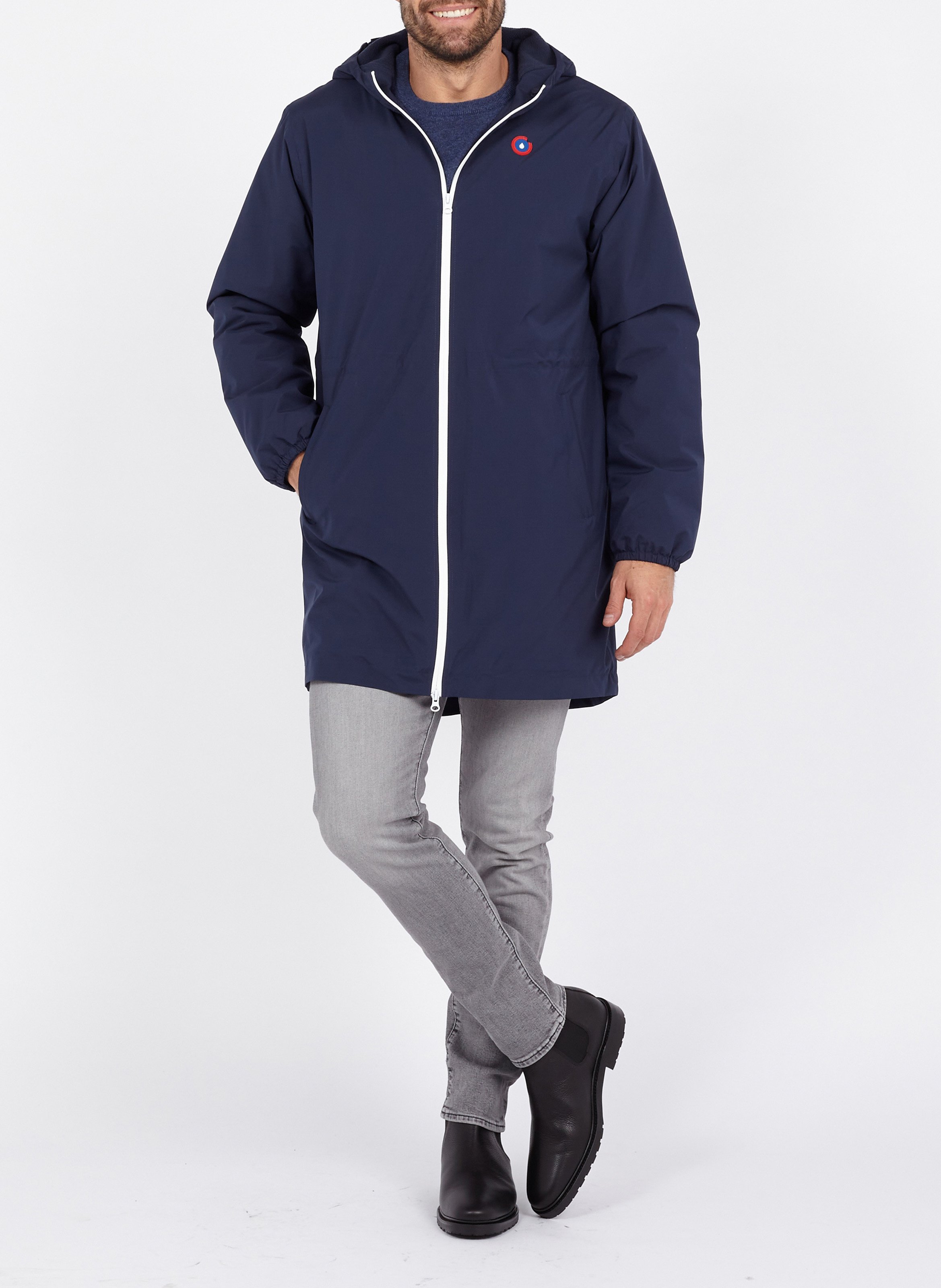 Coupe-vent imperméable regular-fit à capuche  FLOTTE Bleu