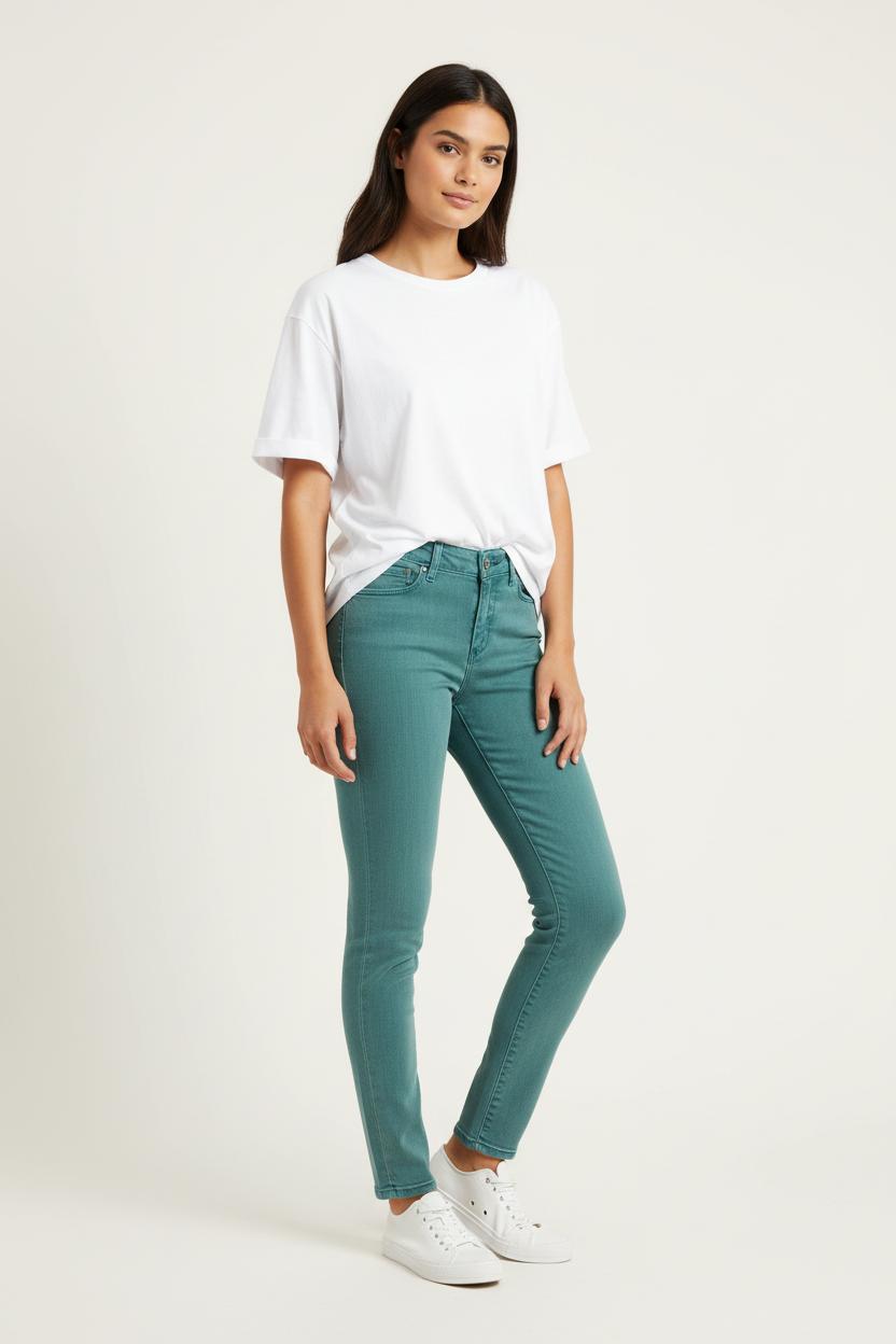 Cropped slim jeans with studs LEVI'S - Seconde main Green