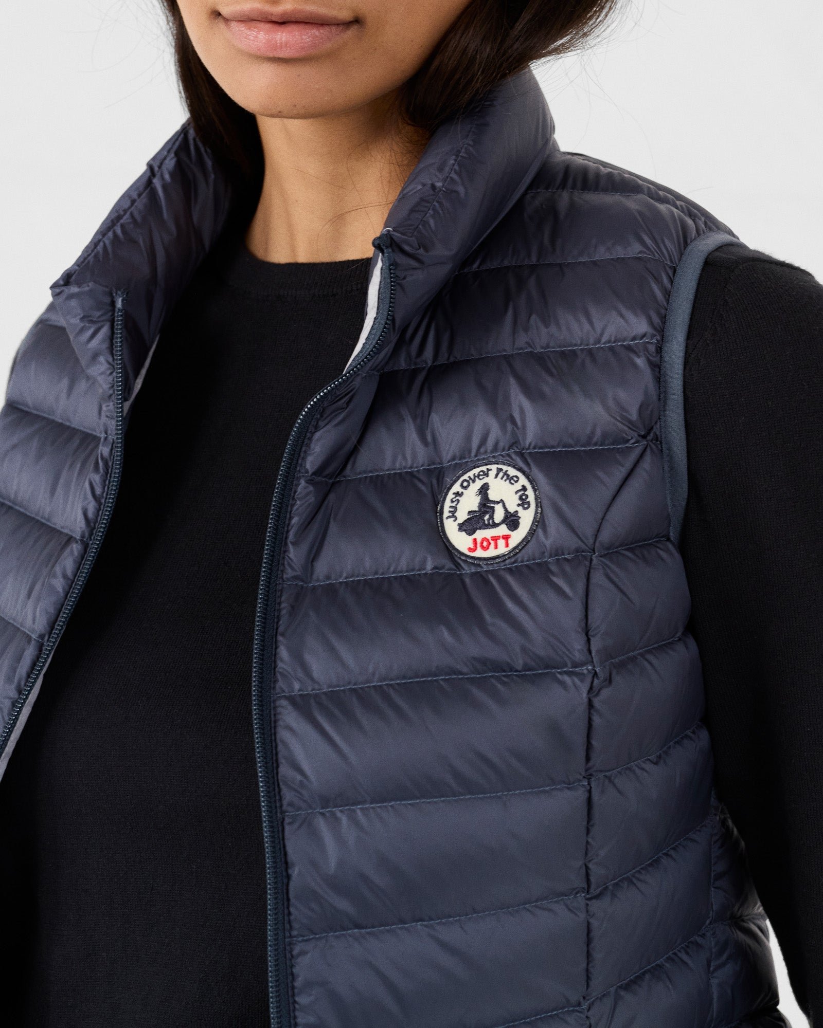 Sleeveless lightweight down jacket bluestone seda JOTT Blue