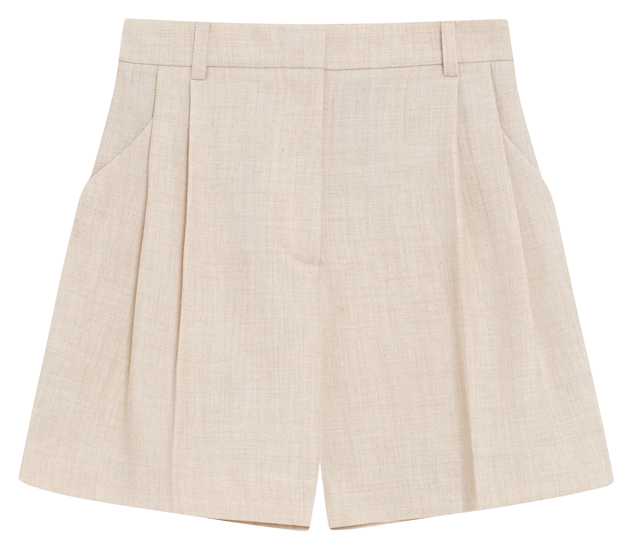 Short taille mi-haute droit uni GRACE ET MILA Beige