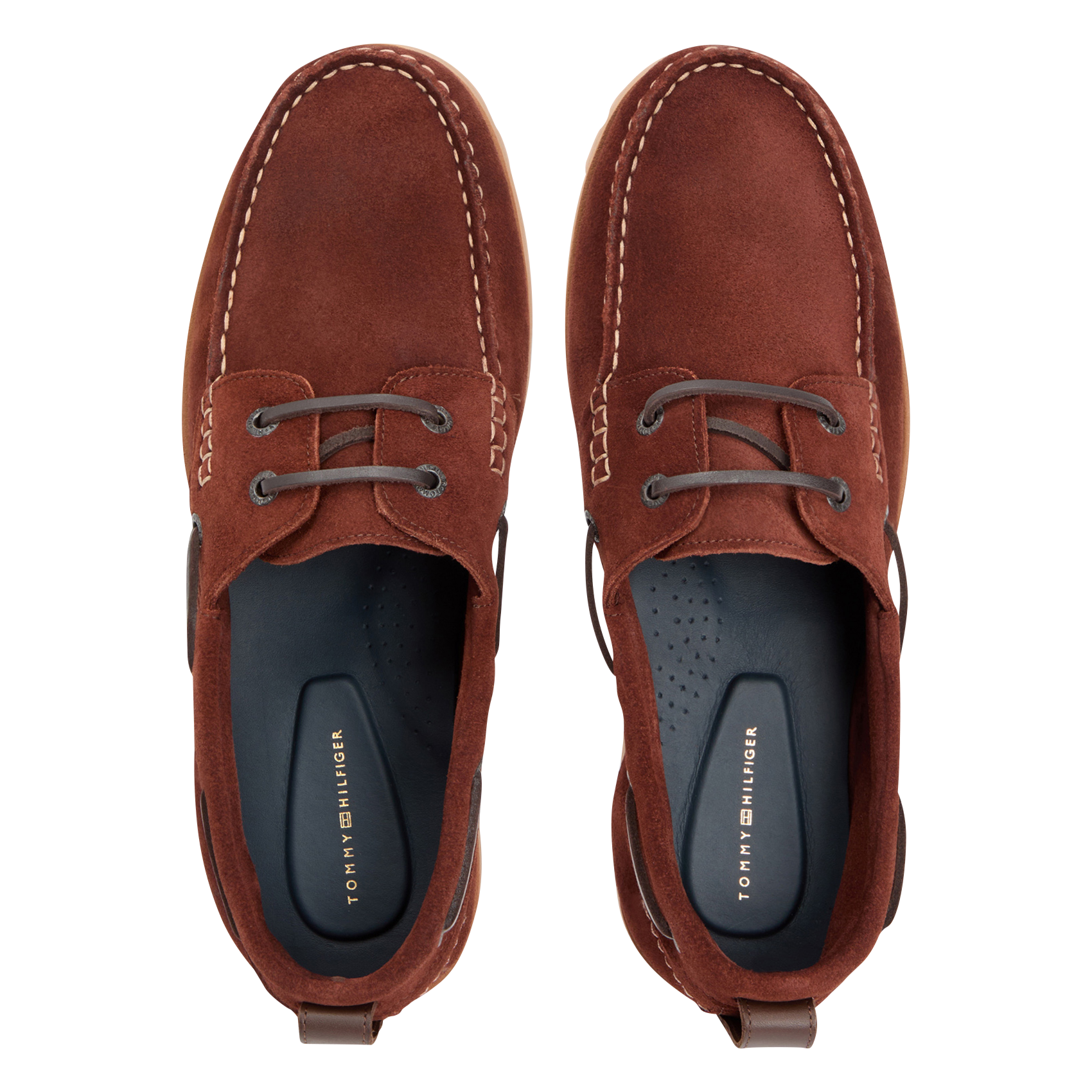 Suede Leather Loafers TOMMY HILFIGER Brown