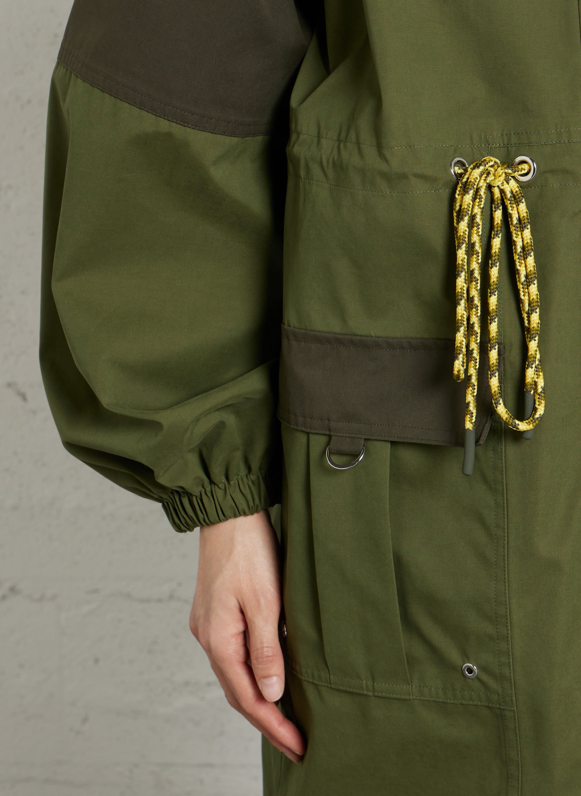 Plain mid-length parka with hood DAMSON MADDER Green