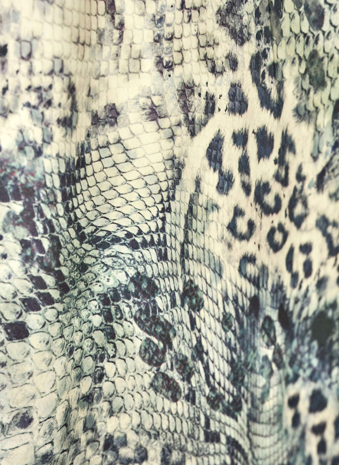 Lange jurk met V-hals en print BA&SH Blue