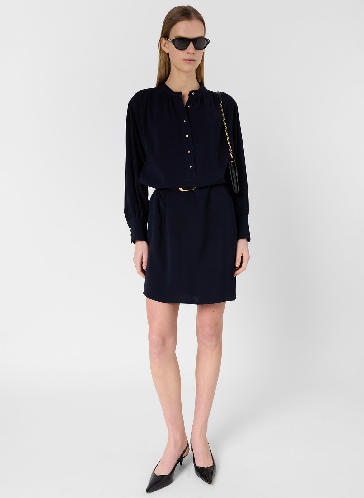 Robe courte col rond  GERARD DAREL Bleu