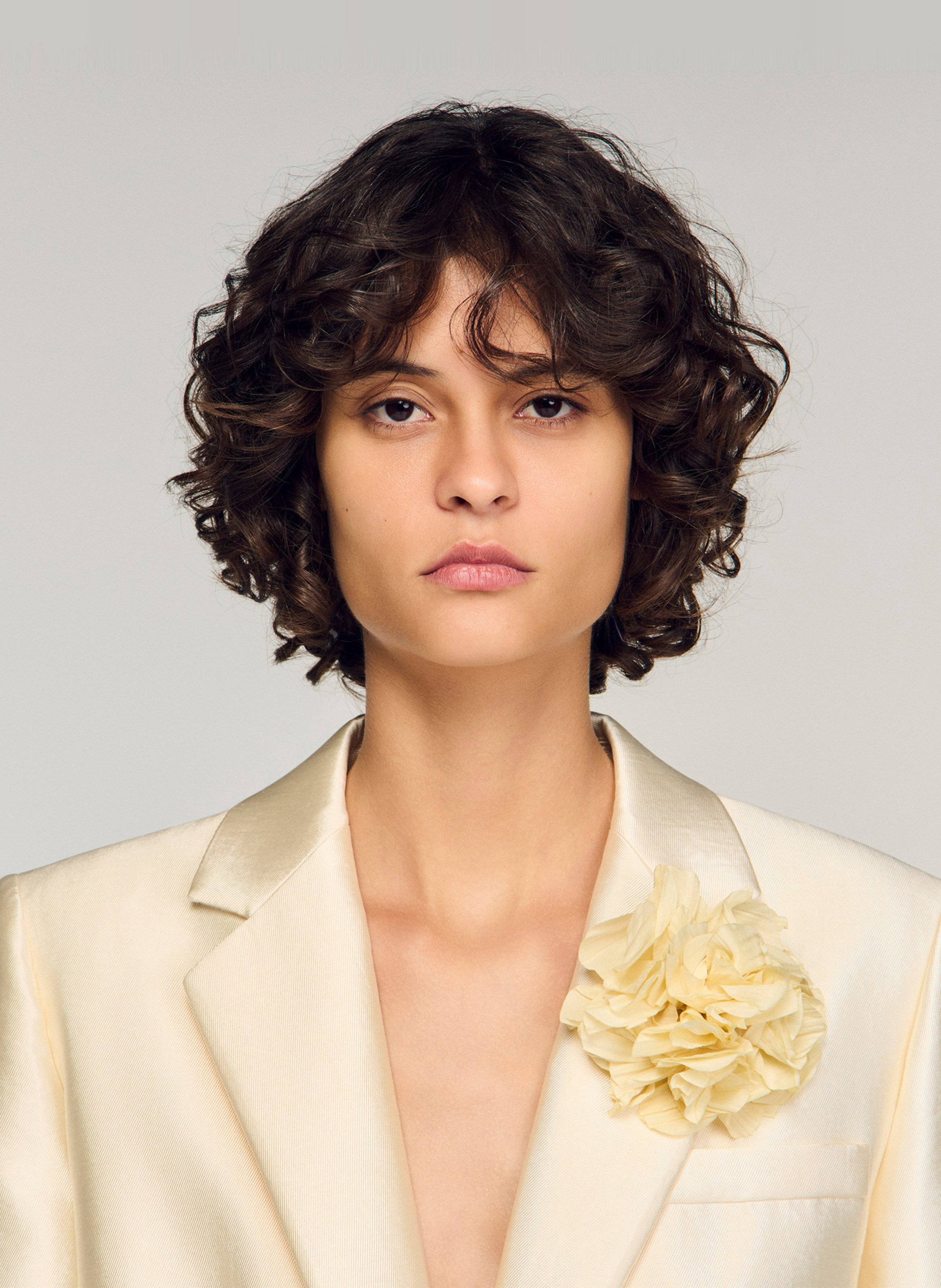 Veste de tailleur ajustée  SANDRO Beige