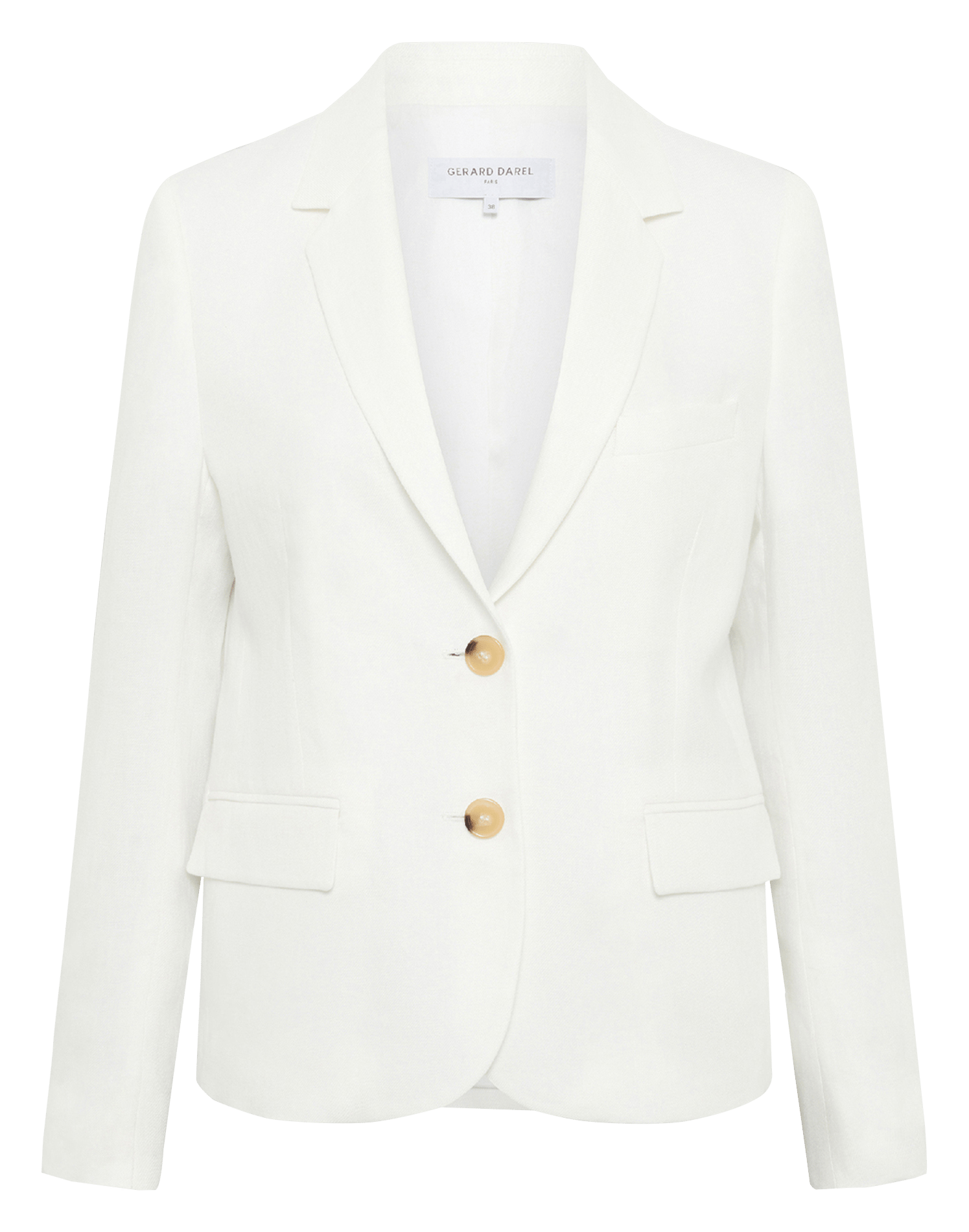 Veste col tailleur en lin GERARD DAREL Beige