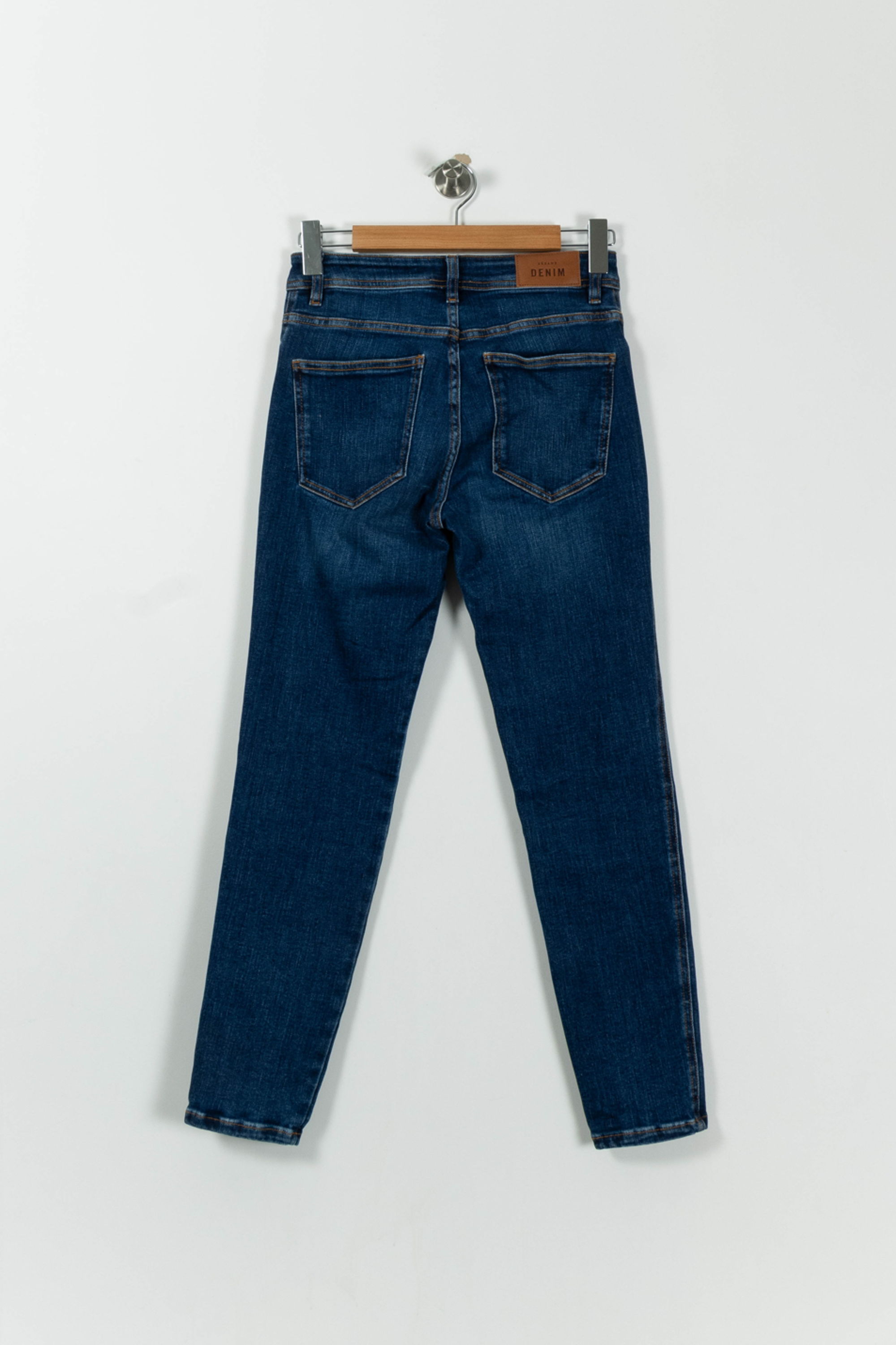 Cropped slim jeans with studs SEZANE - Seconde main Blue