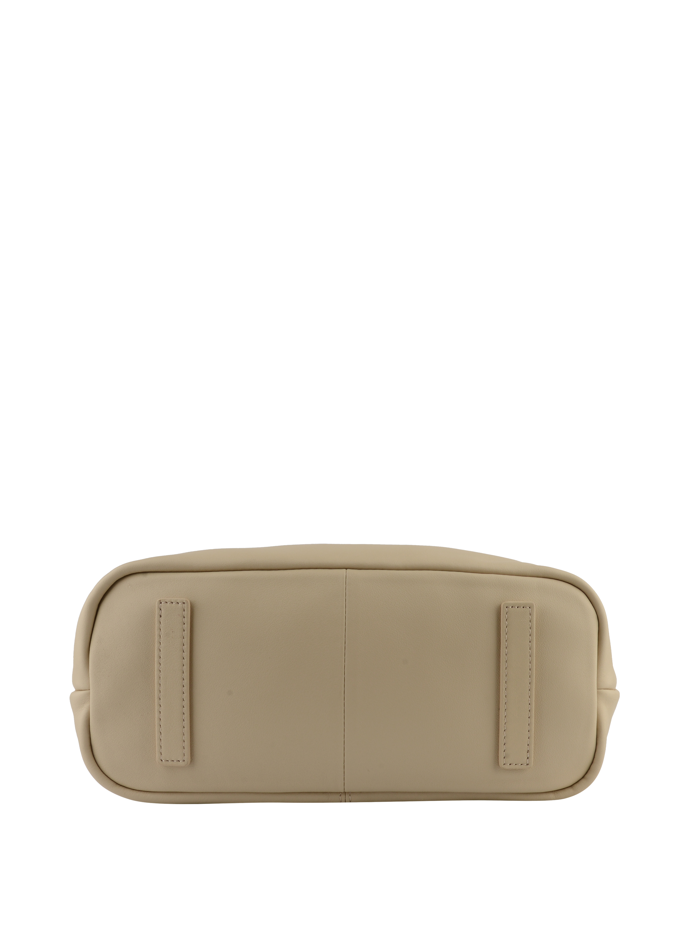 Calfskin leather shoulder bag Beige