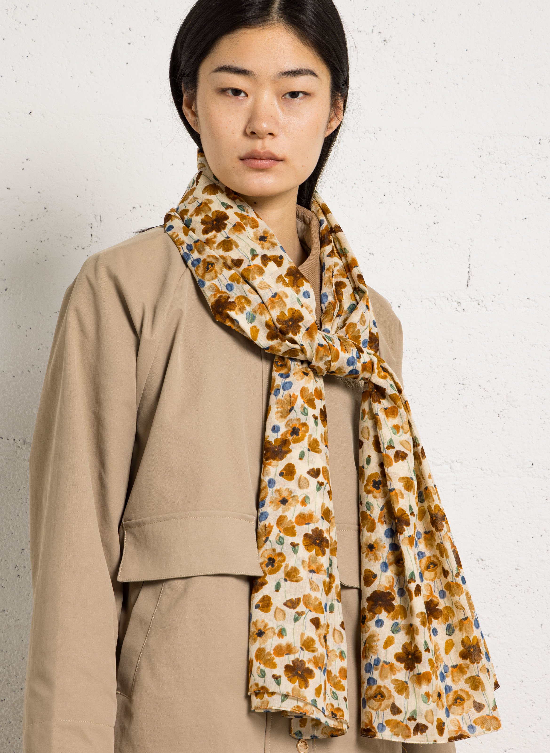 Baumwoll-Foulard AU PRINTEMPS PARIS Braun