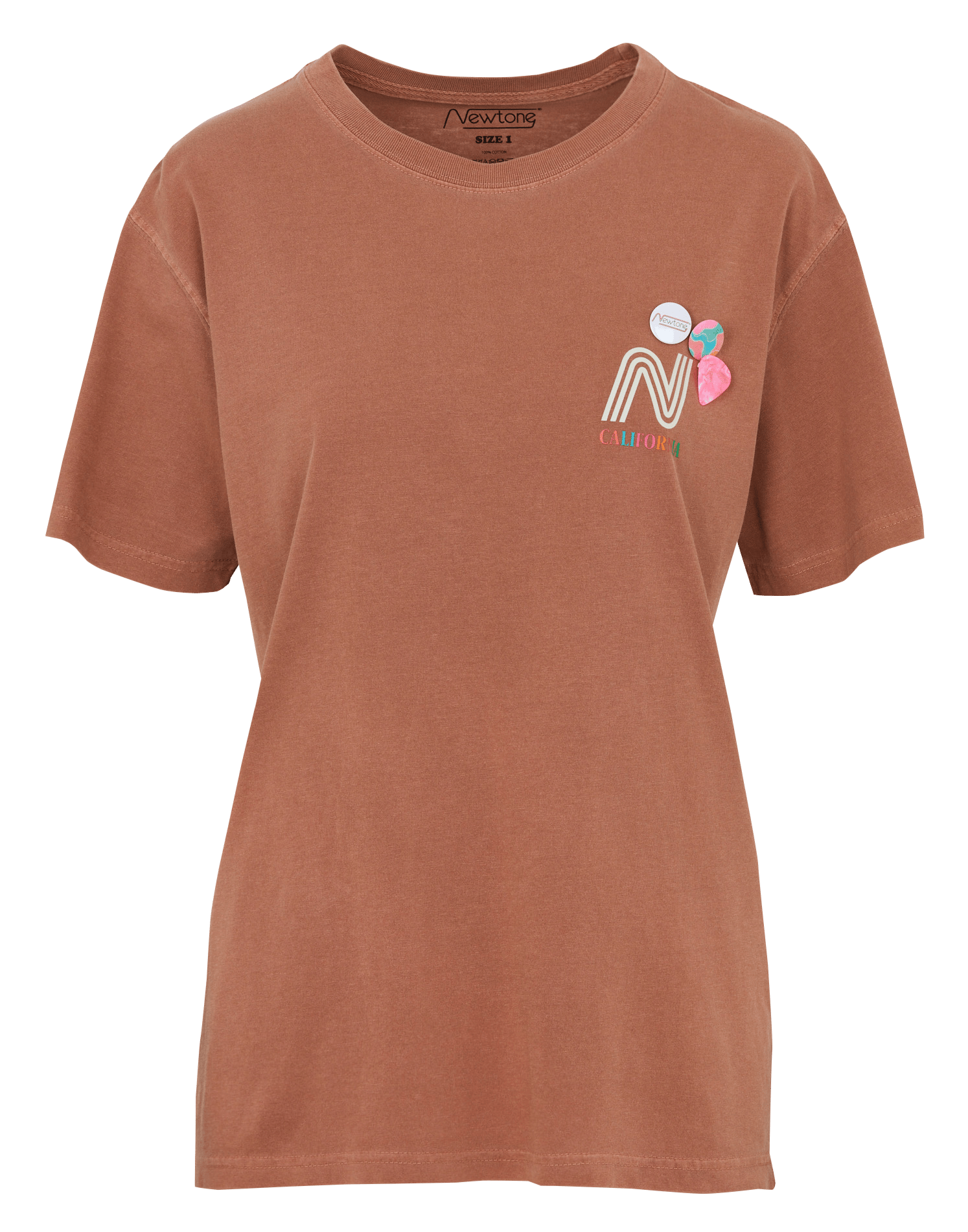 Tee-shirt droit en coton NEWTONE Rouge