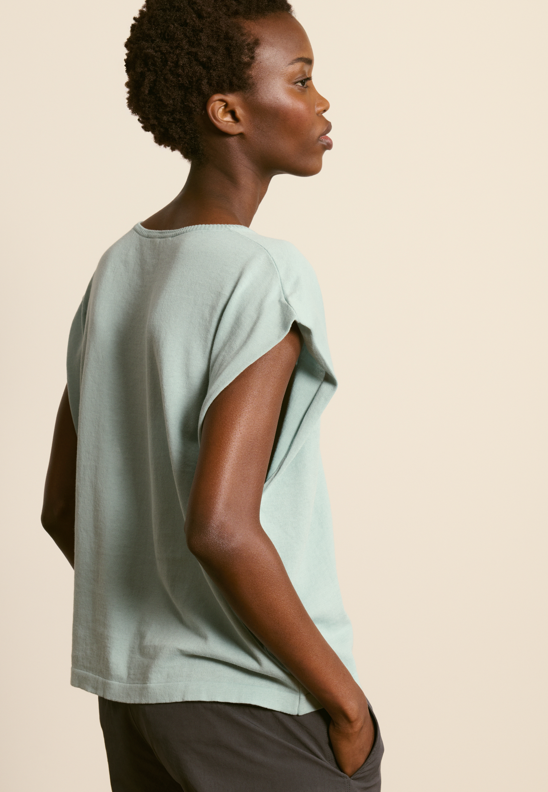 T-shirt en coton biologique MAISON MONTAGUT Vert