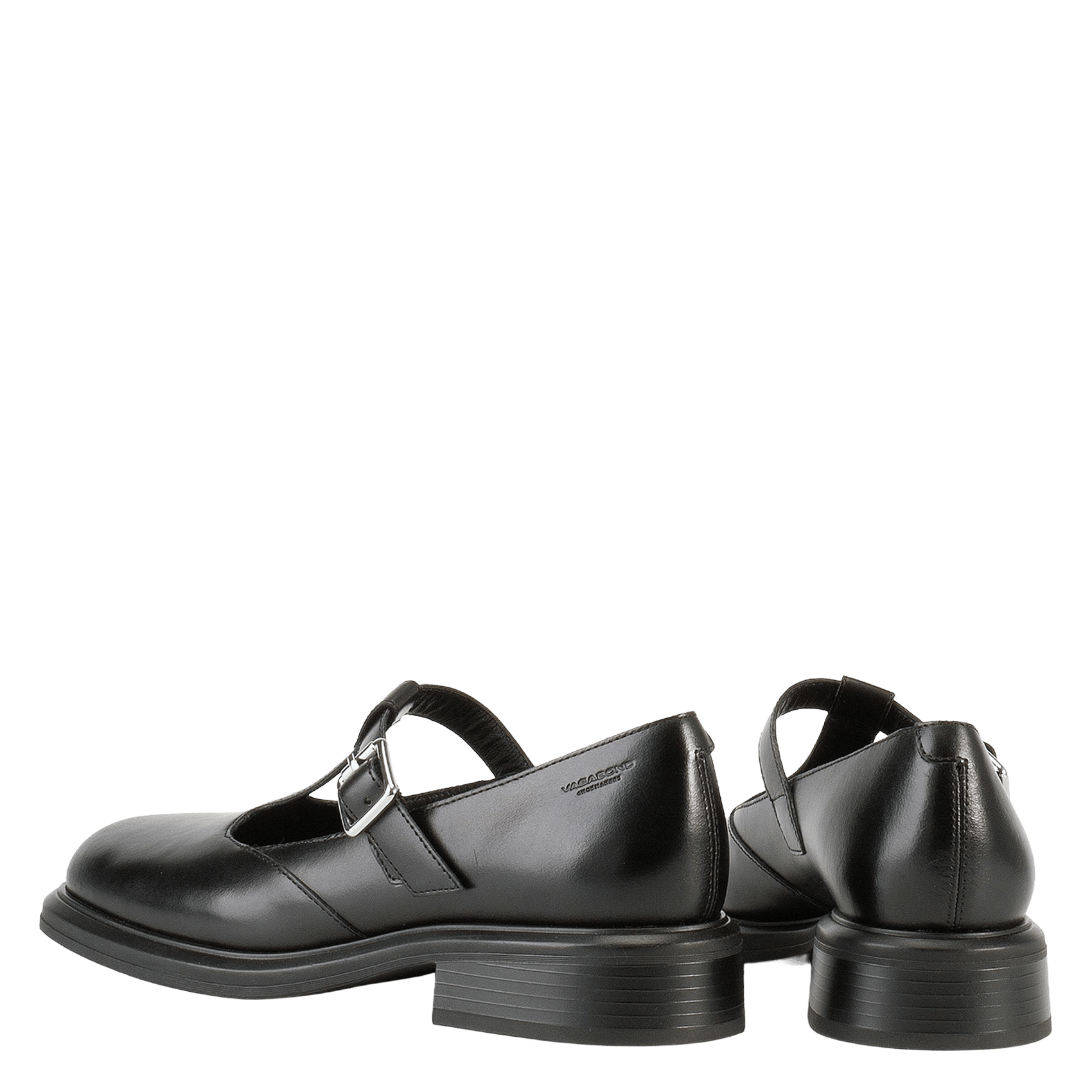 Sandales plates en cuir VAGABOND Noir